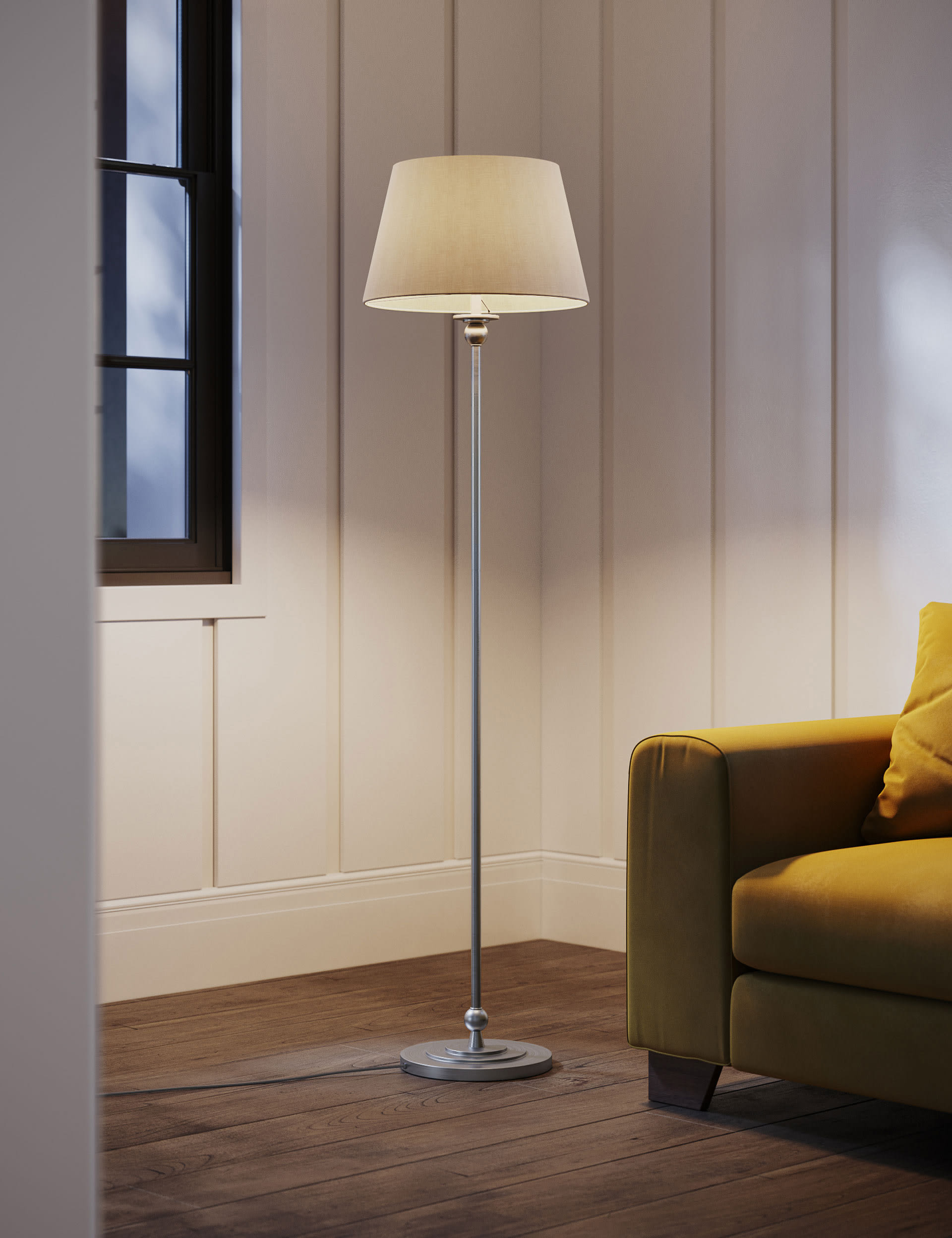 M&S Collection Blair Floor Lamp - Grey Mix, Grey Mix