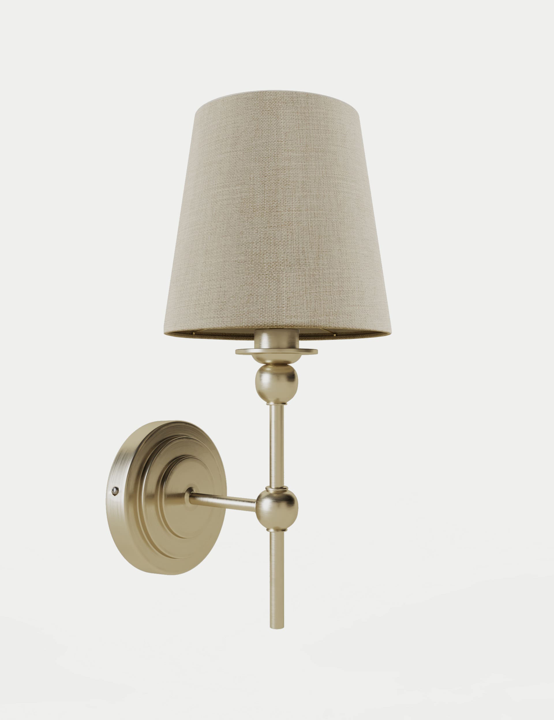 M&S Collection Blair Wall Light - Antique Brass, Black Mix,Antique Brass,Grey Mix