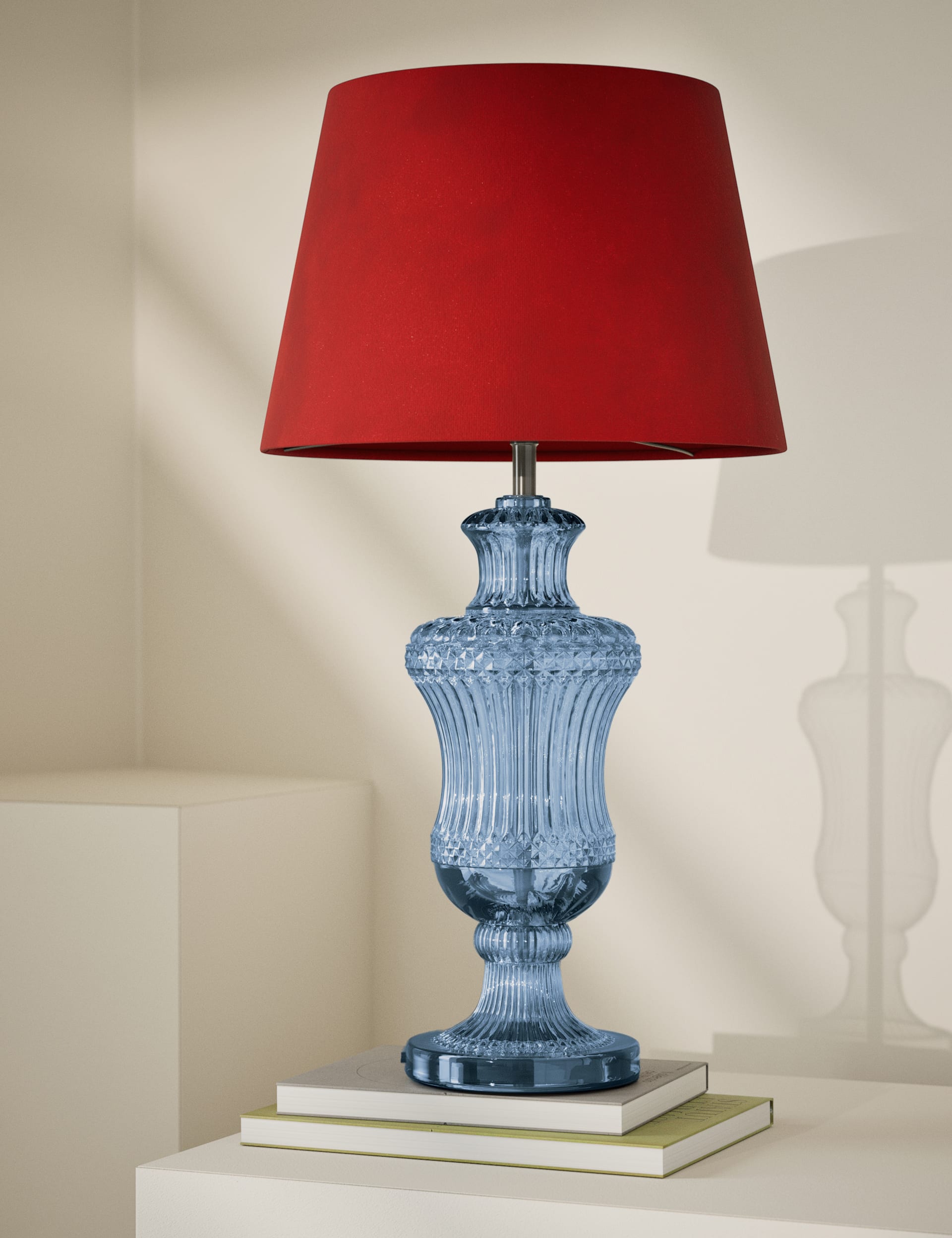 M&S Collection Loretta Table Lamp - Navy, Green Mix,Navy