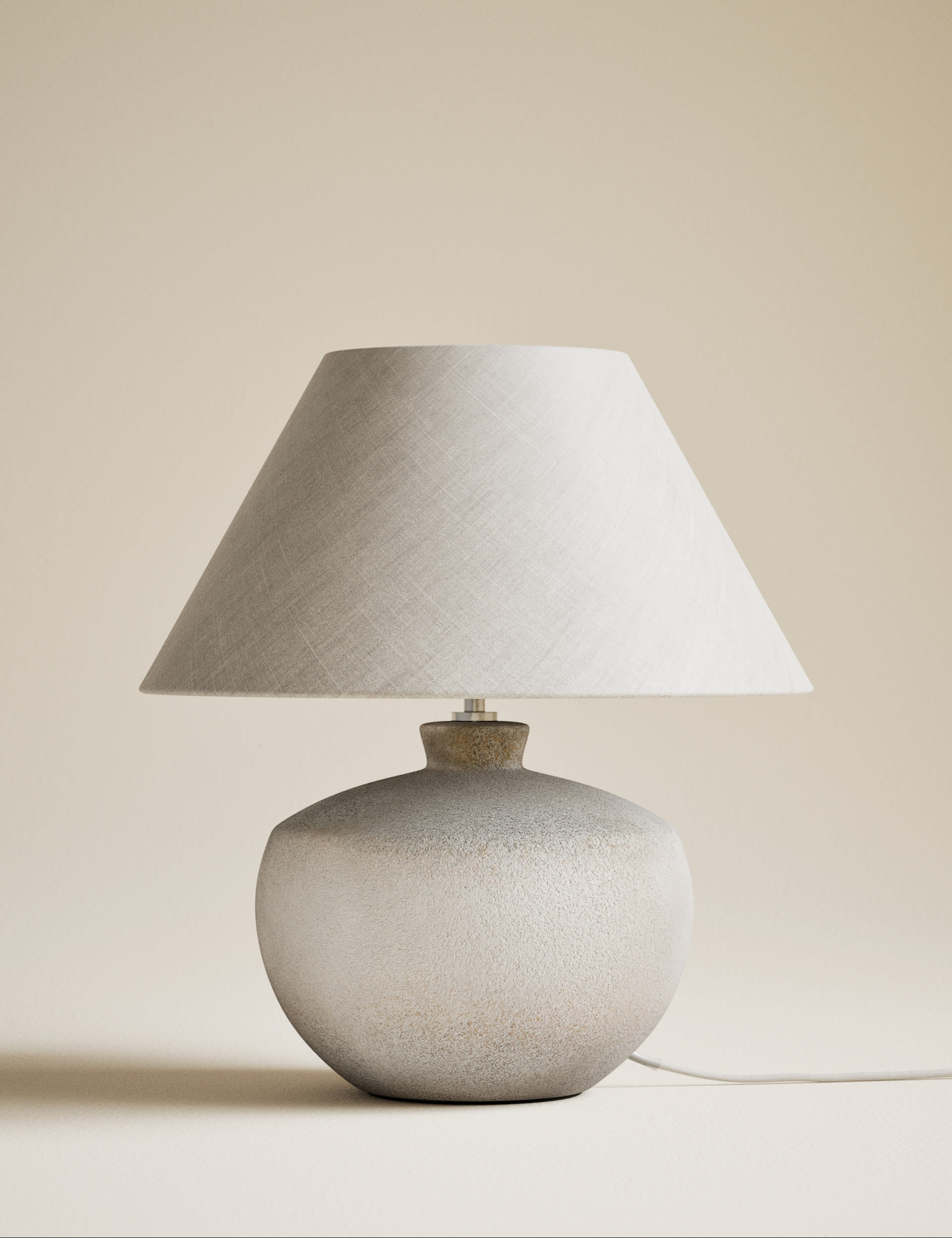 M&S Collection Roma Urn Table Lamp - White, White