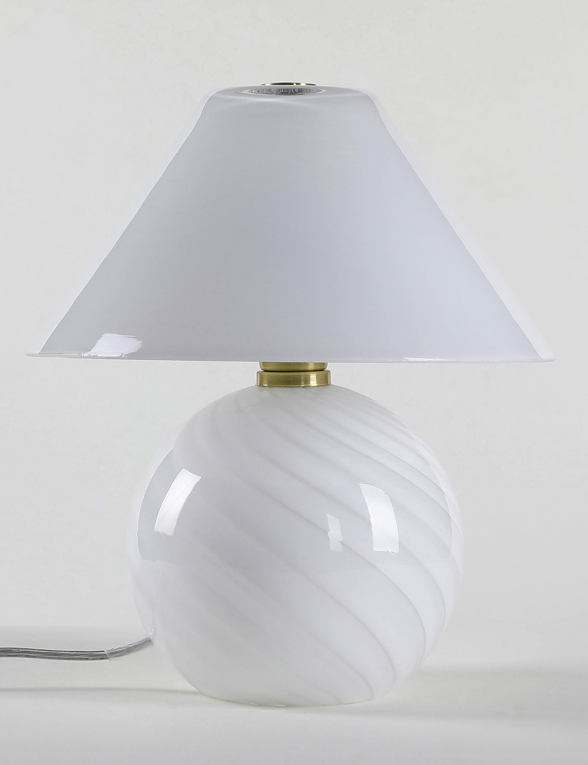 M&S Collection Lyla Striped Table Lamp - White, White