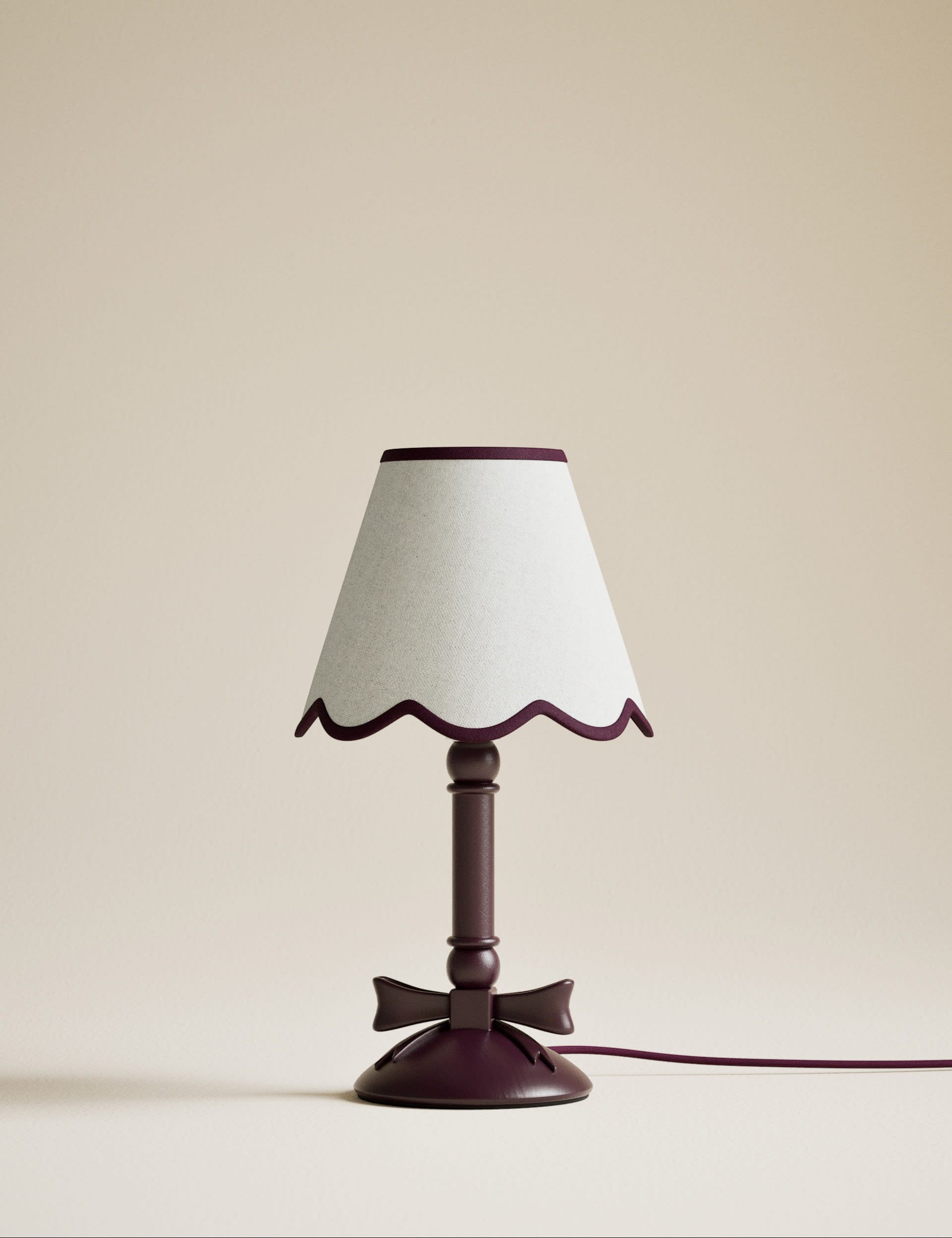 M&S Collection Bow Table Lamp - Red, Red