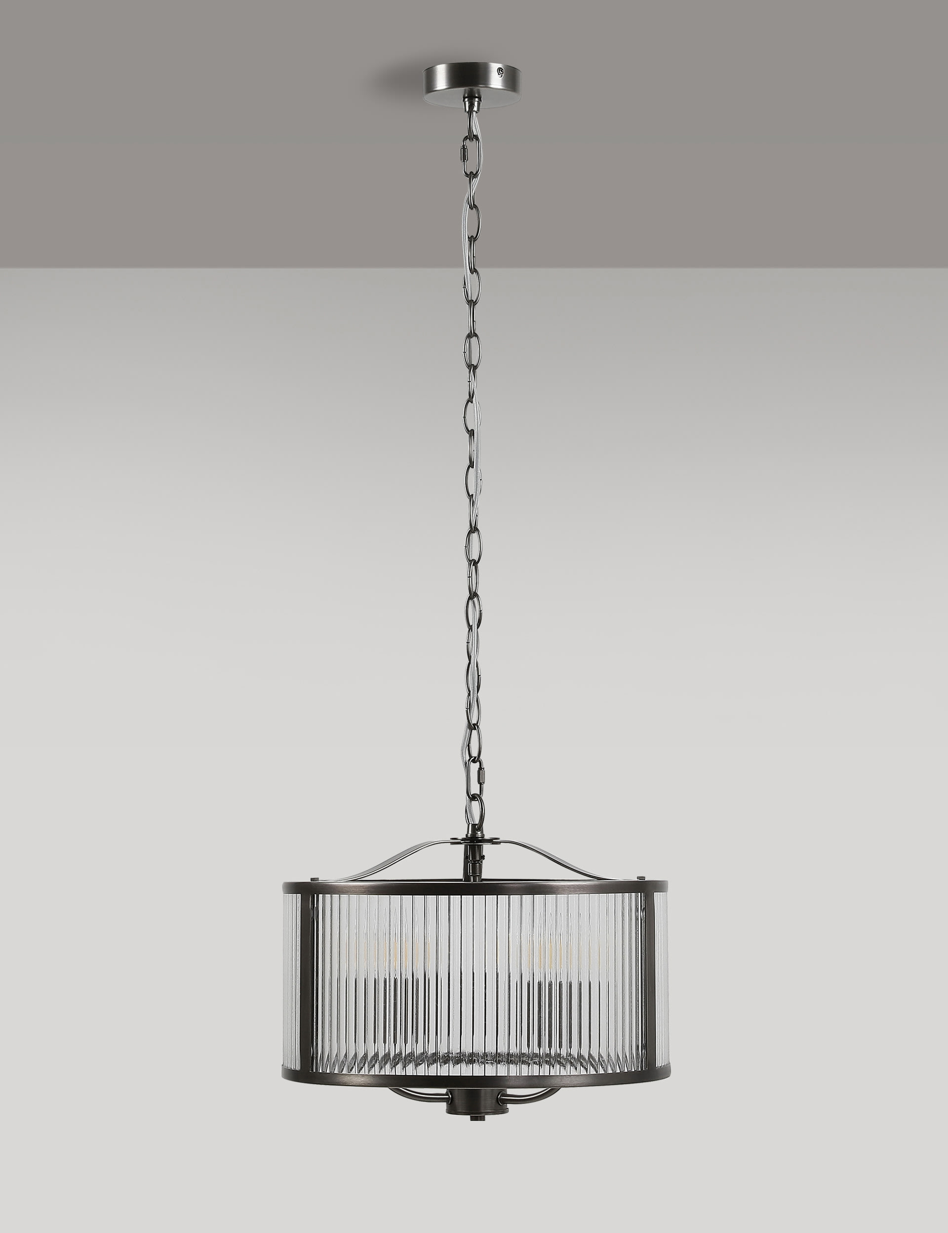 M&S Collection Monroe Pendant Light - Pewter, Antique Brass,Chrome,Pewter