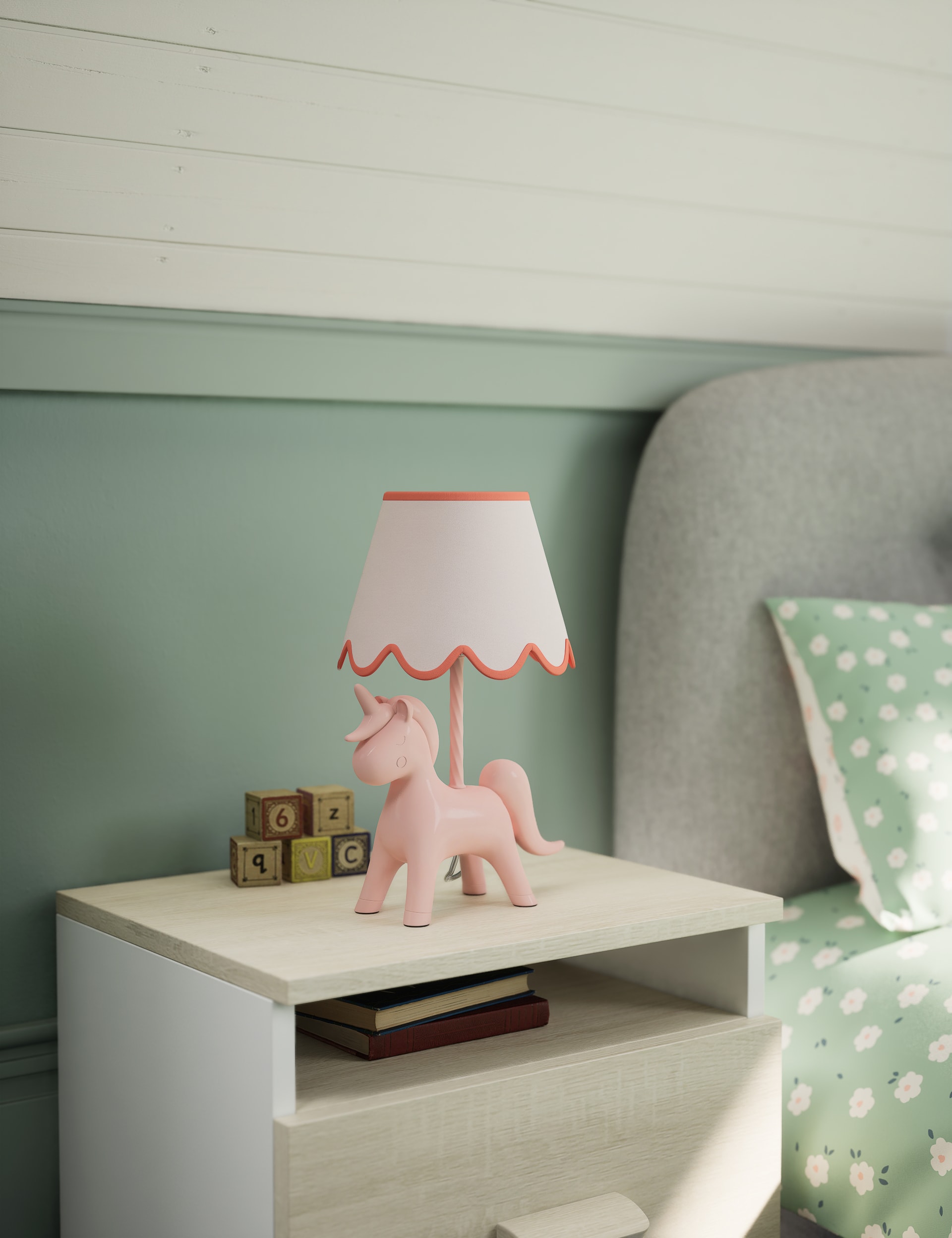 M&S Collection Unicorn Table Lamp - Pink, Pink