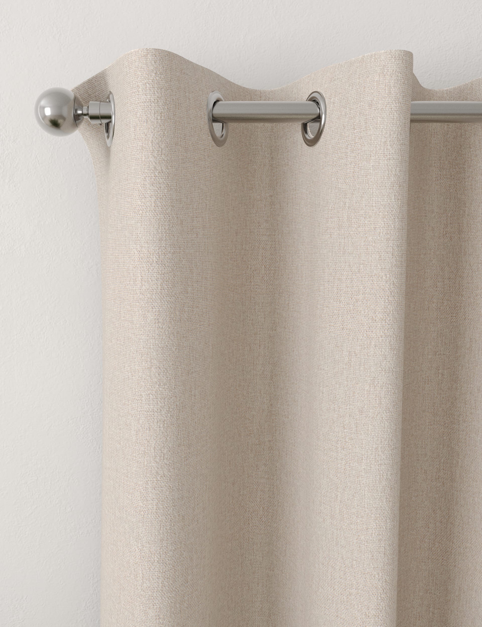 M&S Collection Brushed Eyelet Blackout Thermal Curtains - EW54 - Champagne, Dark Red,Mid Blue,Cream,