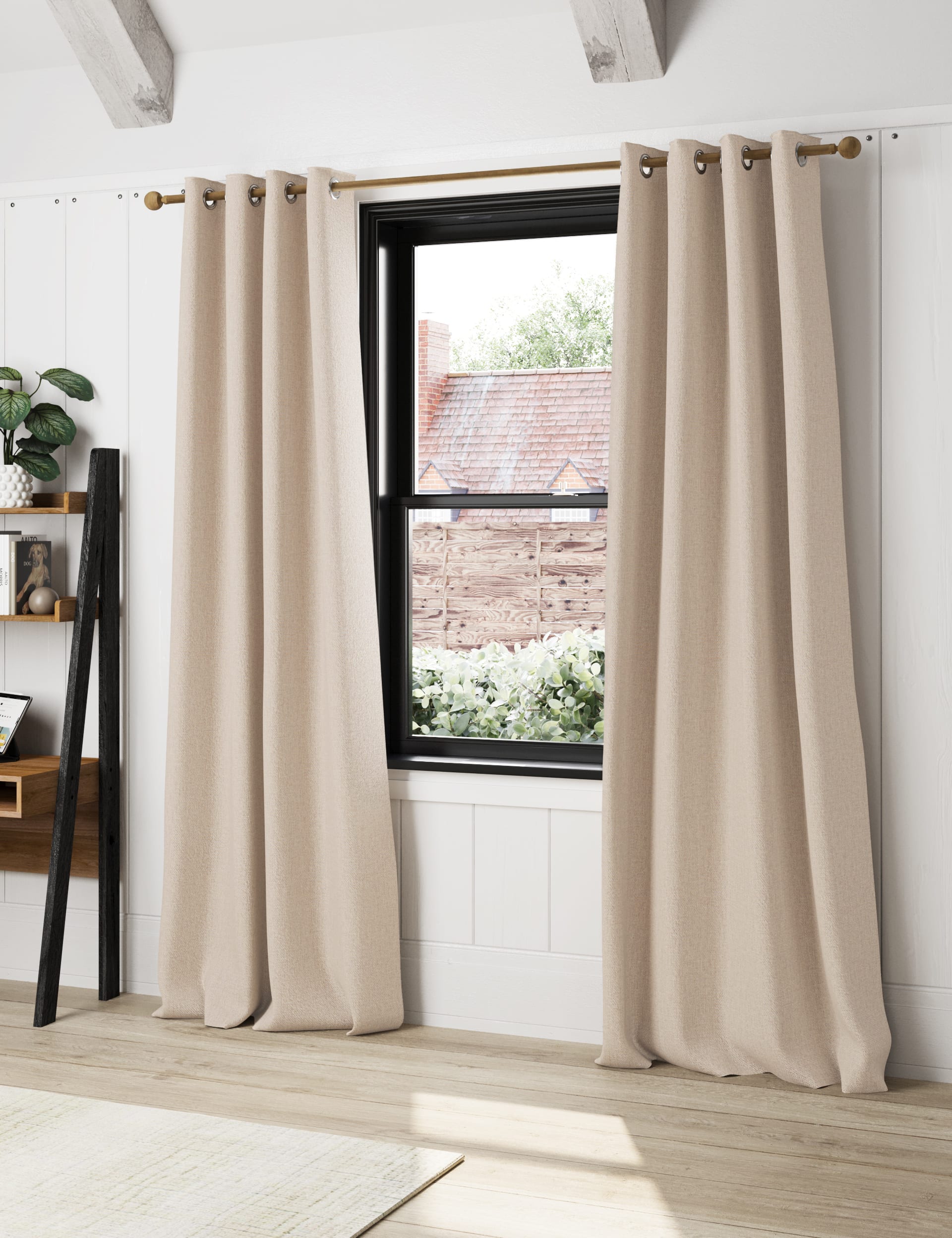 M&S Collection Isabelle Eyelet Blackout Curtains - EW90 - Champagne, Light Grey,Champagne