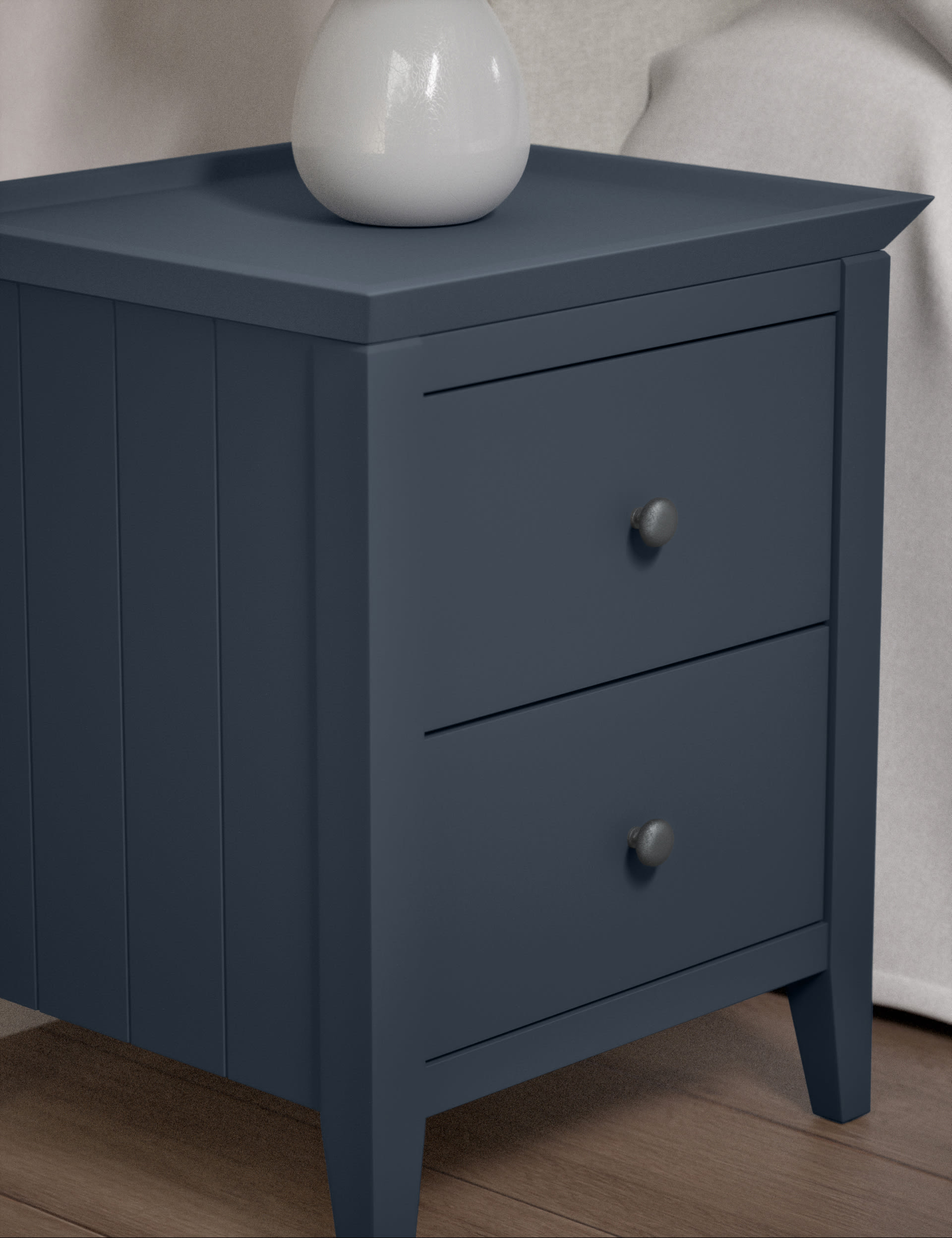 M&S Collection Sandbanks Bedside Table - Slate Blue, Neutral,Slate Blue