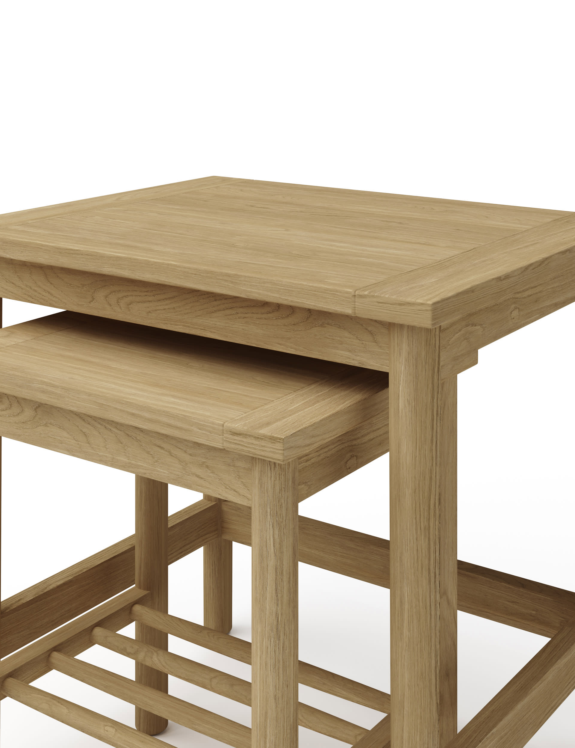 M&S Collection Newark Nest of Tables - Oak, Oak