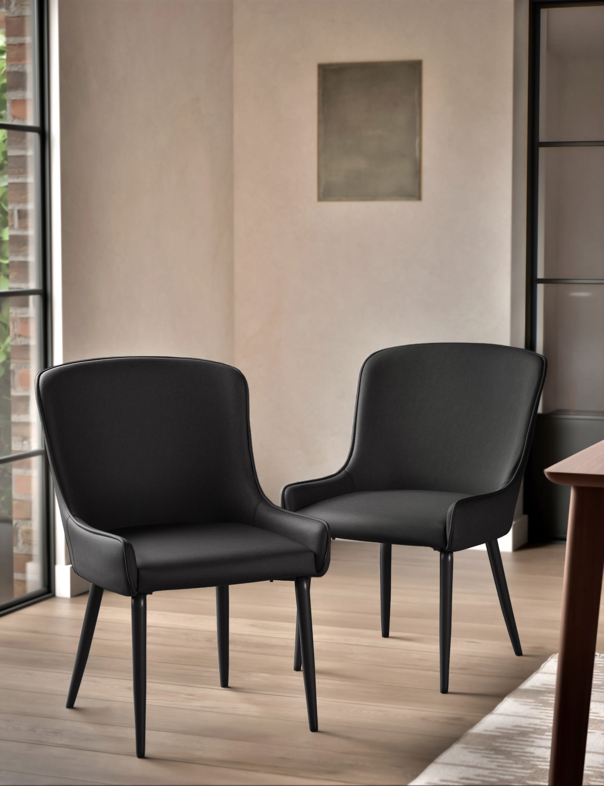 M&S Collection Set of 2 Braxton Dining Chairs - Charcoal, Charcoal