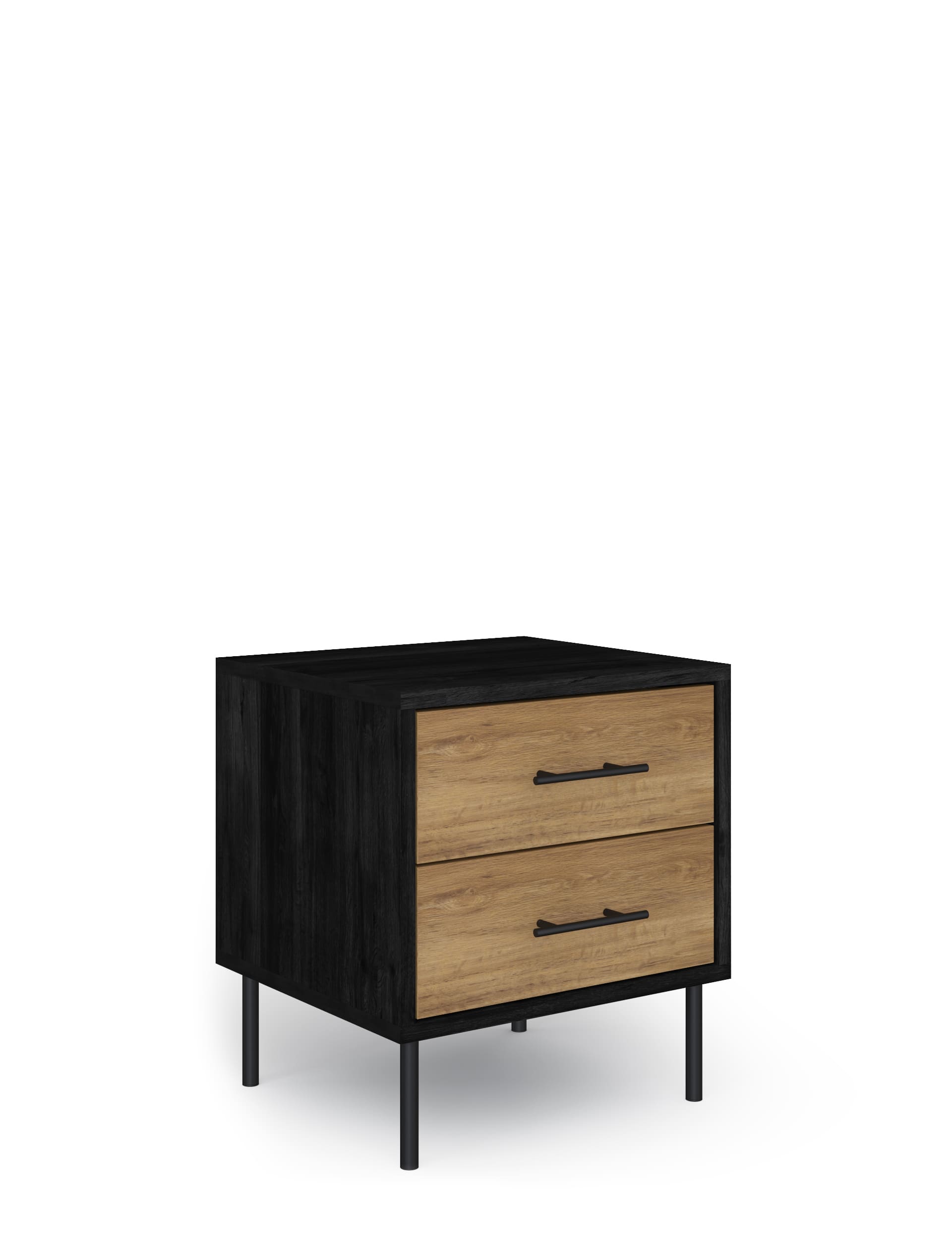 M&S Collection Holt 2 Drawer Bedside Table - Natural Mix, Natural Mix