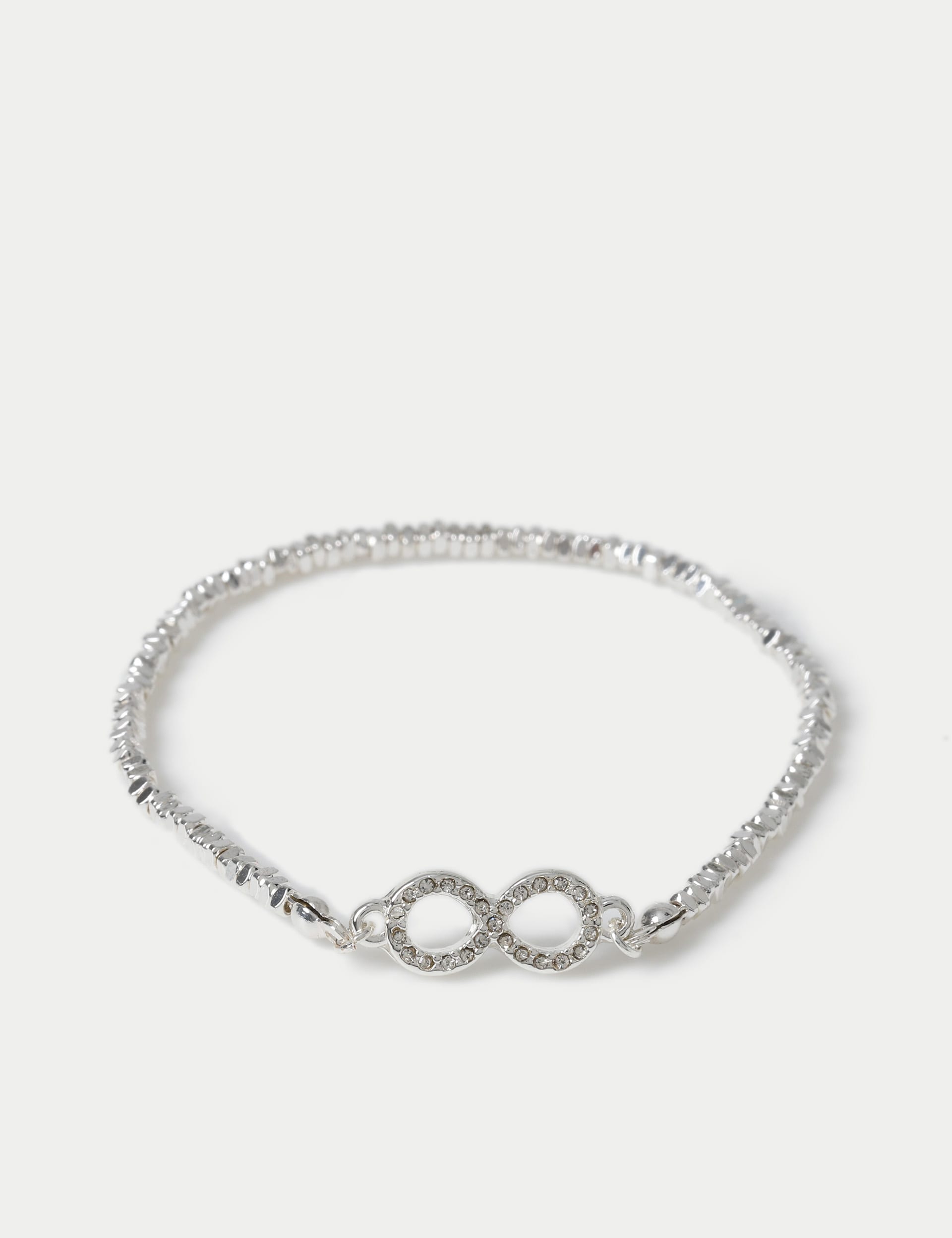 M&S Collection Women's Gifting Infinity Charm Wristwear - Silver, Silver