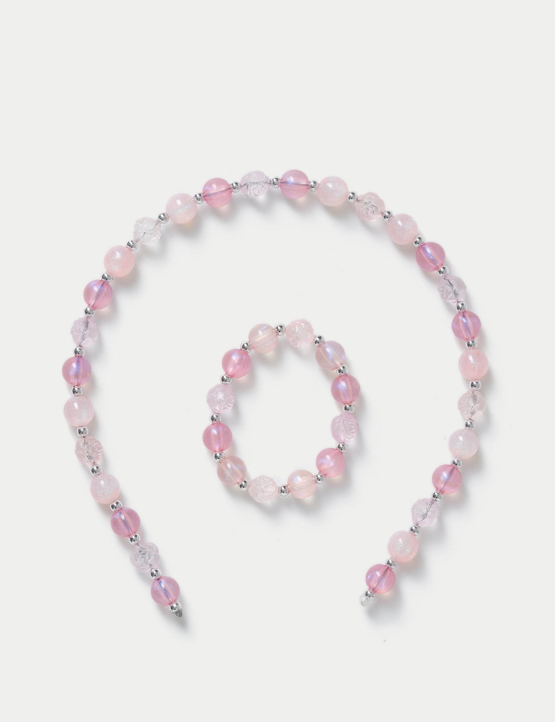 M&S Collection Girls Bright Bracelet and Headband Set - Pastel Mix, Pastel Mix