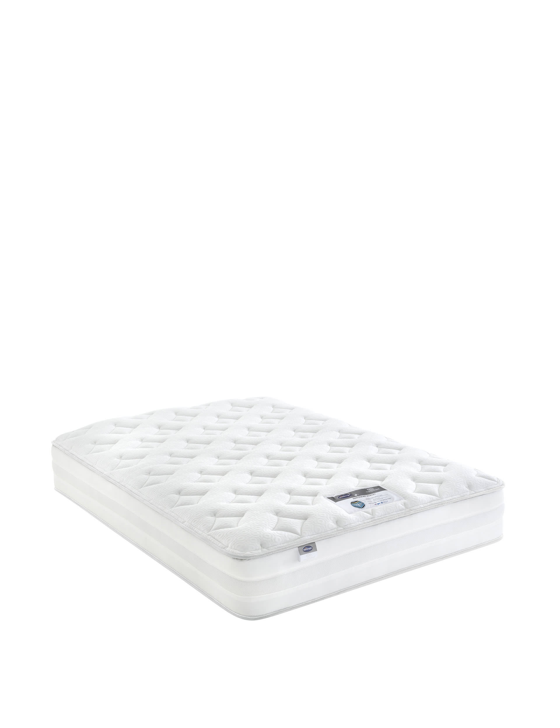 Silentnight Memory Foam 2000 Pocket Spring Mattress - 4FT6 - White, White