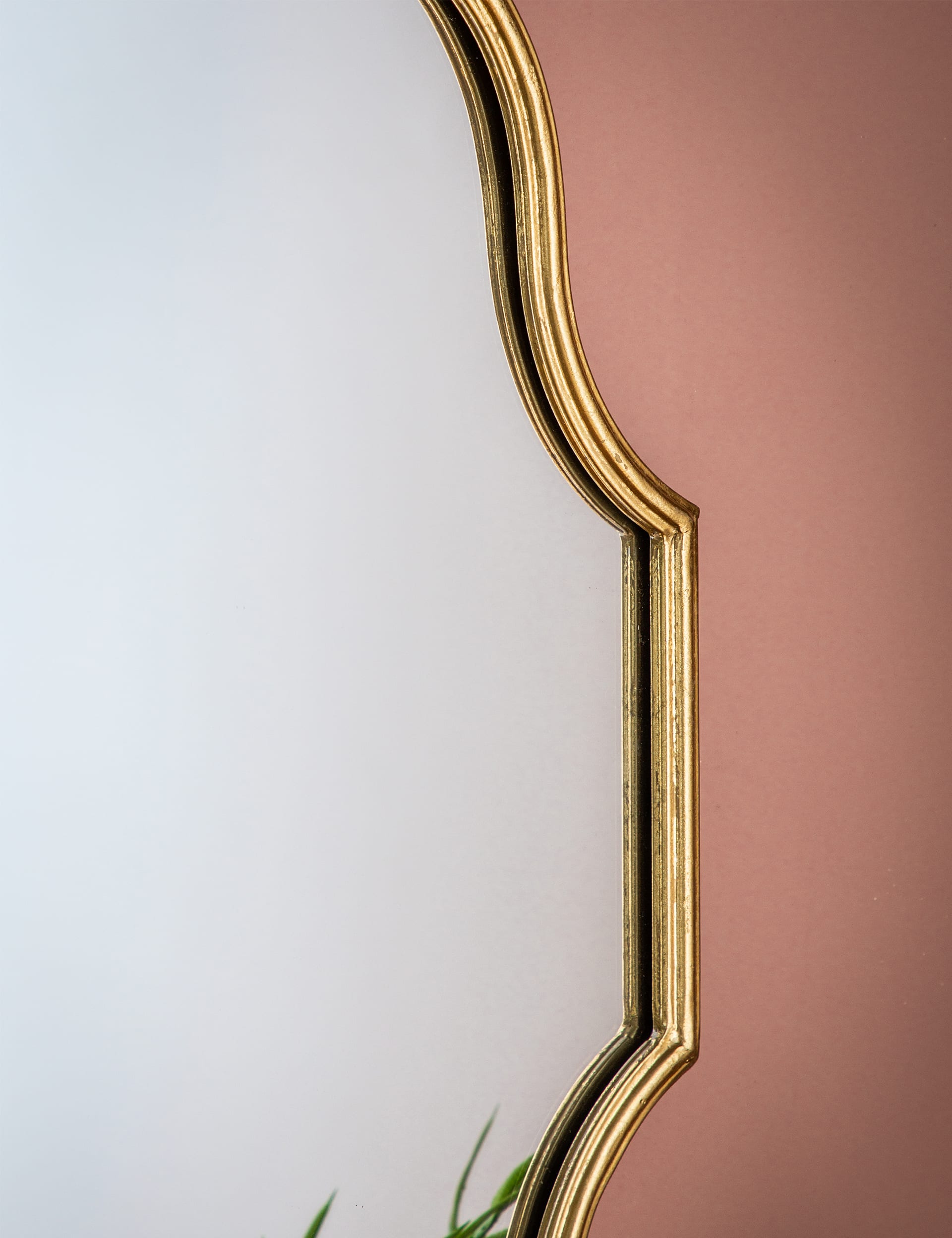 Gallery Direct Castello Large Curved Wall Mirror - Gold, Gold