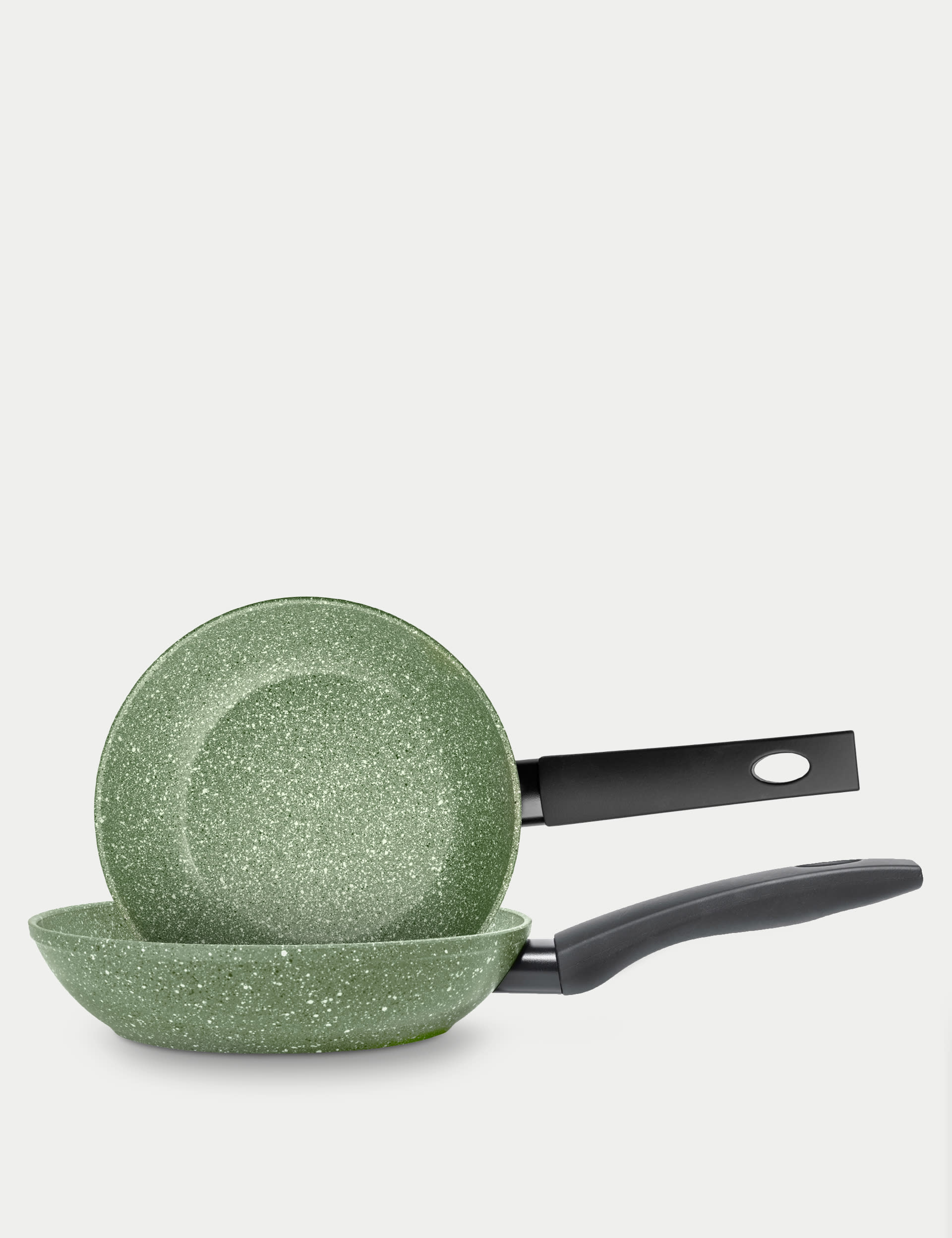 Prestige 2 Piece Aluminium Frying Pan Set - Dark Green, Dark Green