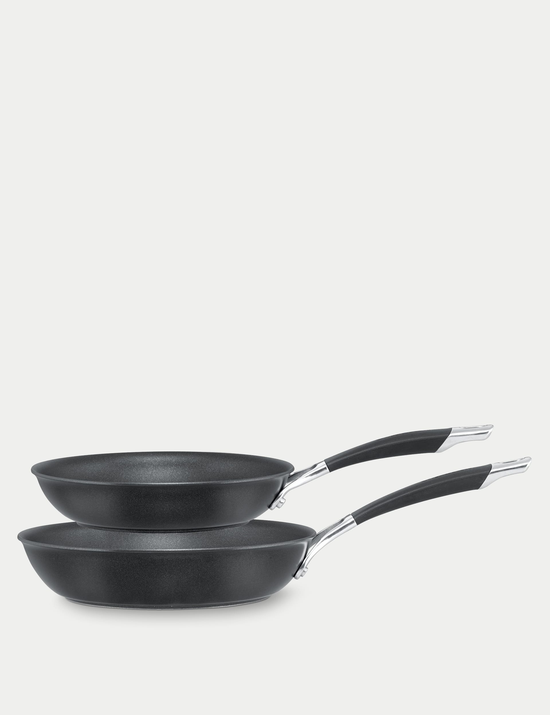 Circulon 2 Piece Hard Anodised Frying Pan Set - Black, Black