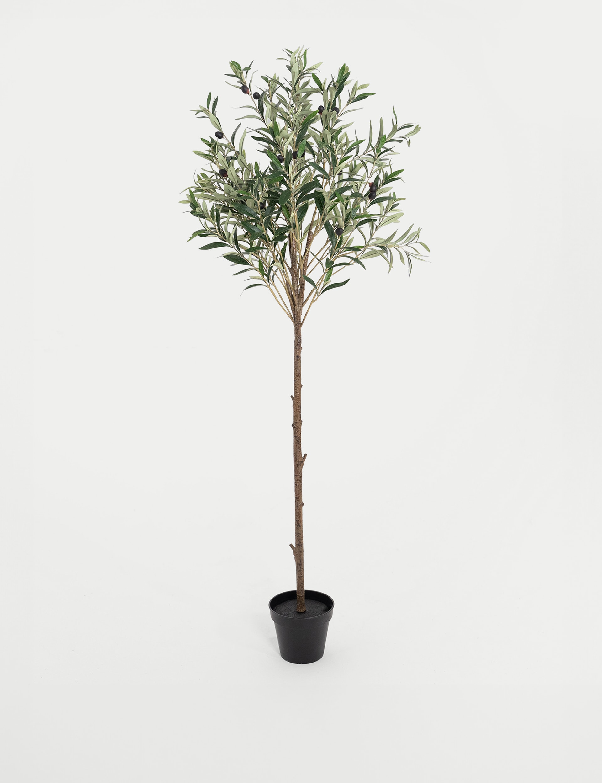 Blooming Artificial 4.5ft Artificial Mediterranean Olive Tree - Green, Green