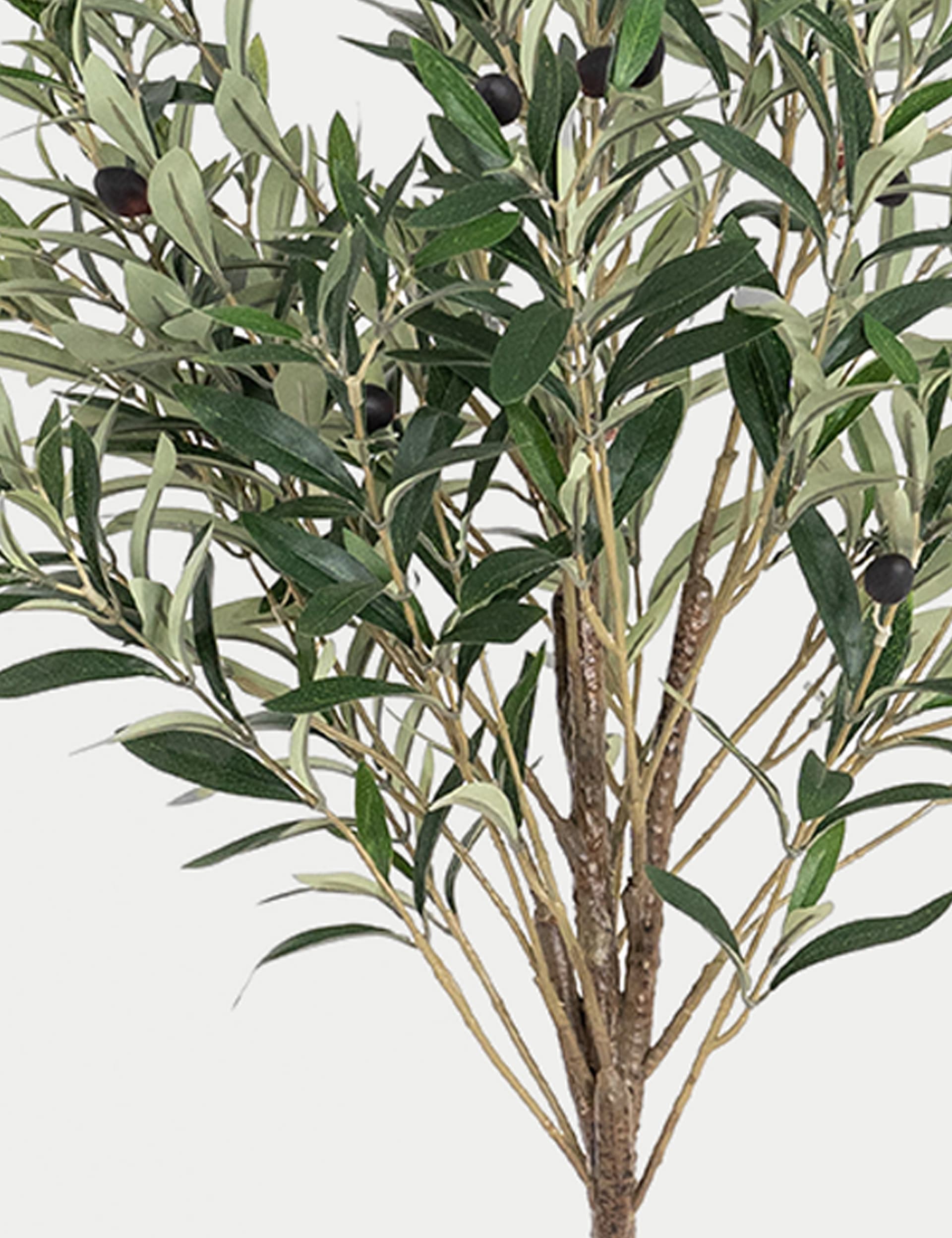 Blooming Artificial 4.5ft Artificial Mediterranean Olive Tree - Green, Green