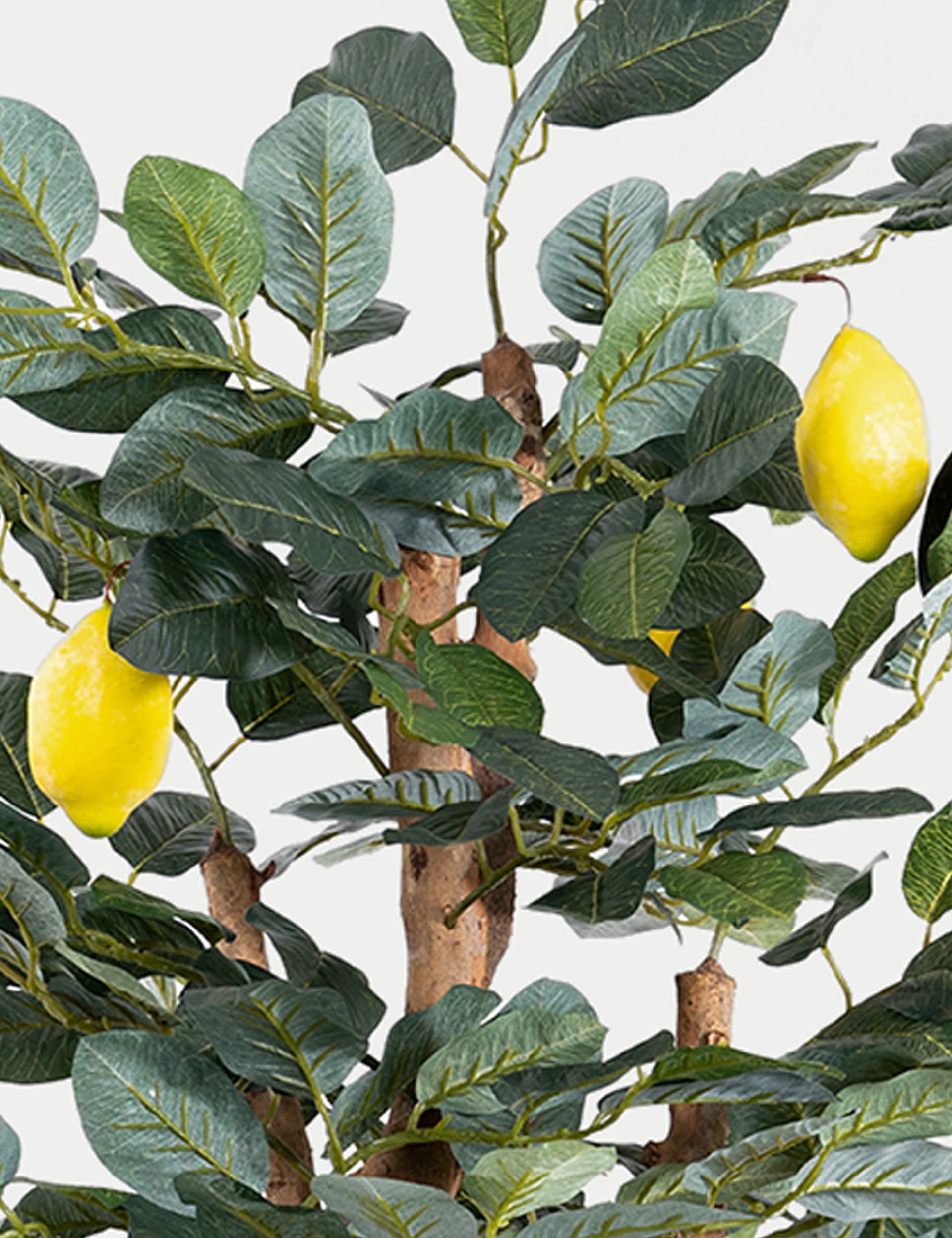 Blooming Artificial 5ft Artificial Lemon Tree in Pot - Green, Green