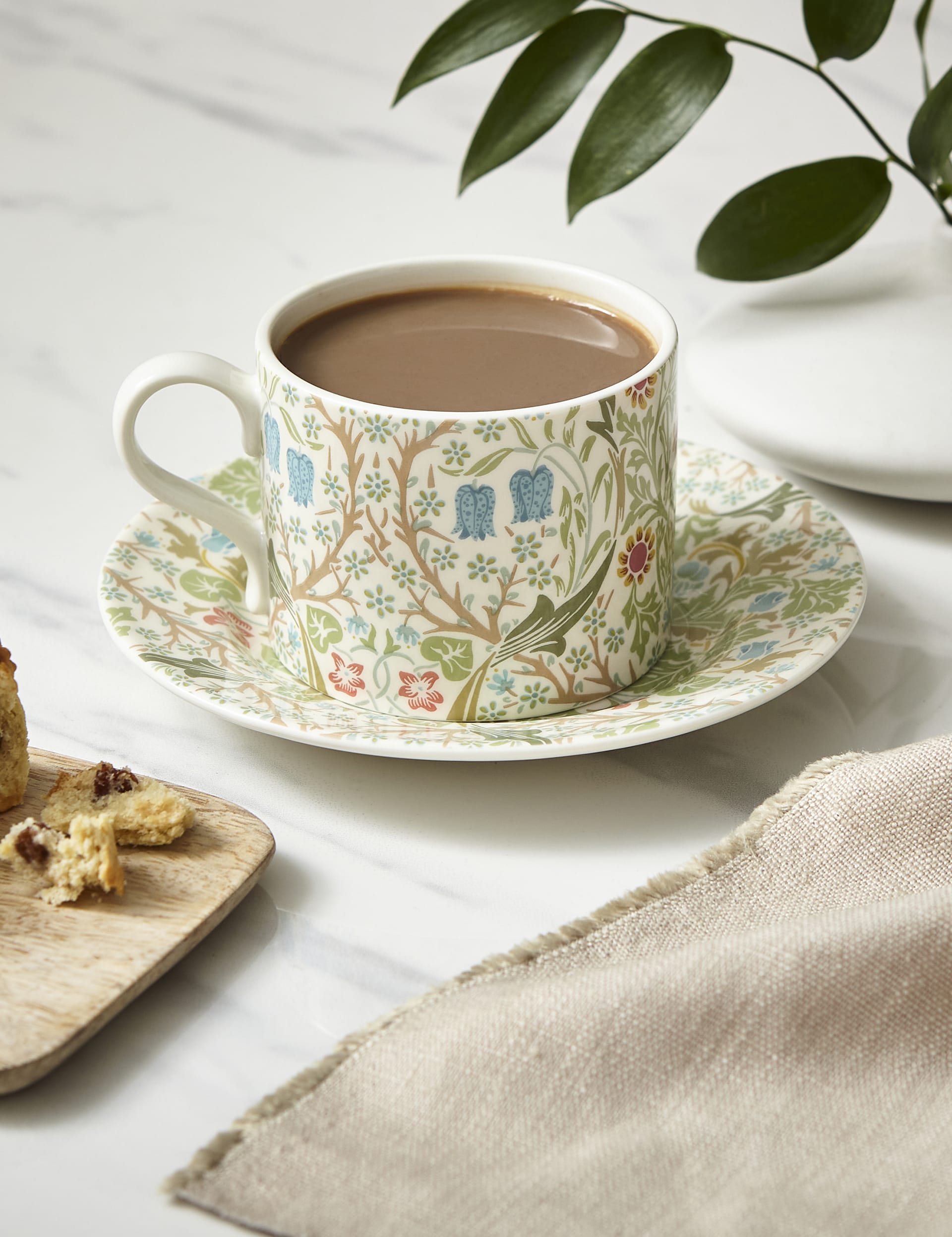 Morris & Co Blackthorn Cup & Saucer - Multi, Multi