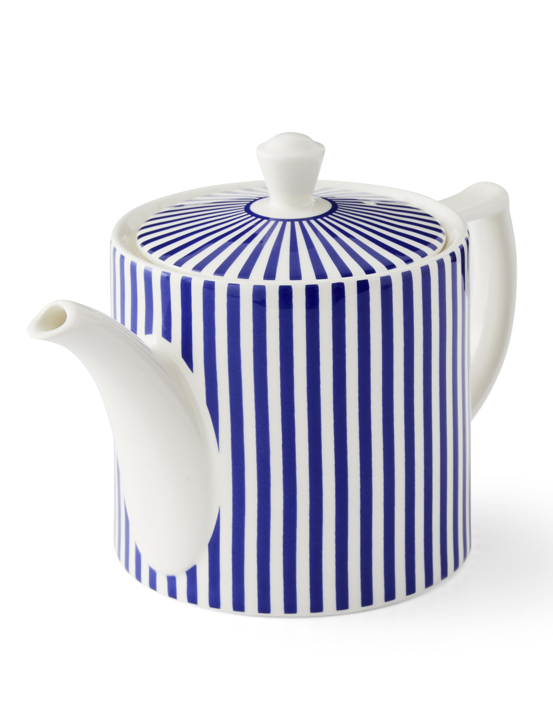 Spode Striped Teapot - Blue, Blue