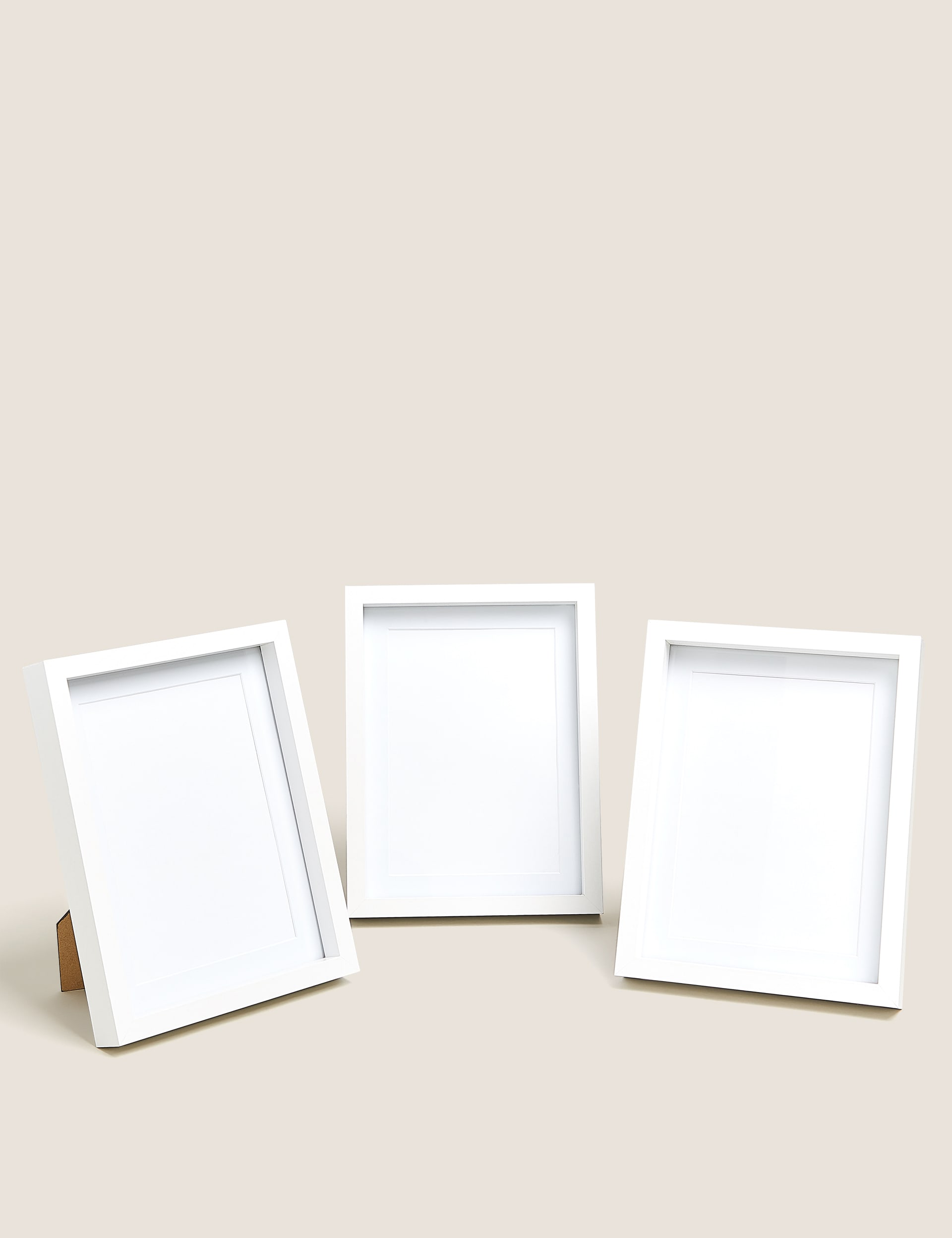 M&S Collection Set of 3 Photo Frames 5x7 inch - White, White,Grey,Natural Mix,Black,Dark Brown Mix