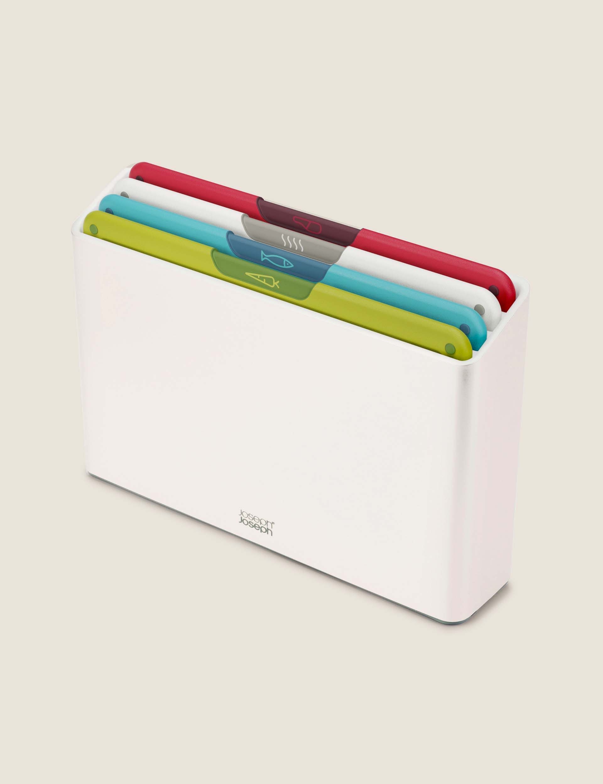 Joseph Joseph 4 Piece Folio Icon Chopping Board Set - White, White