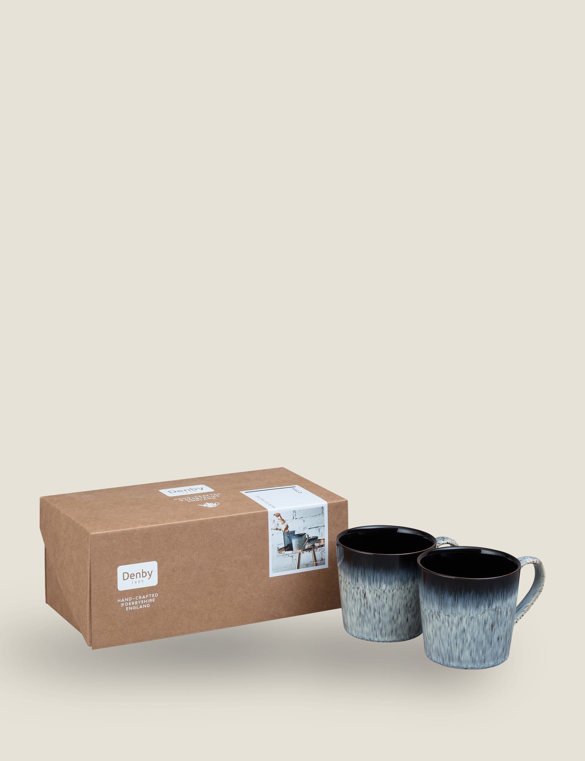 Denby Set of 2 Halo Mugs - Dark Blue, Dark Blue