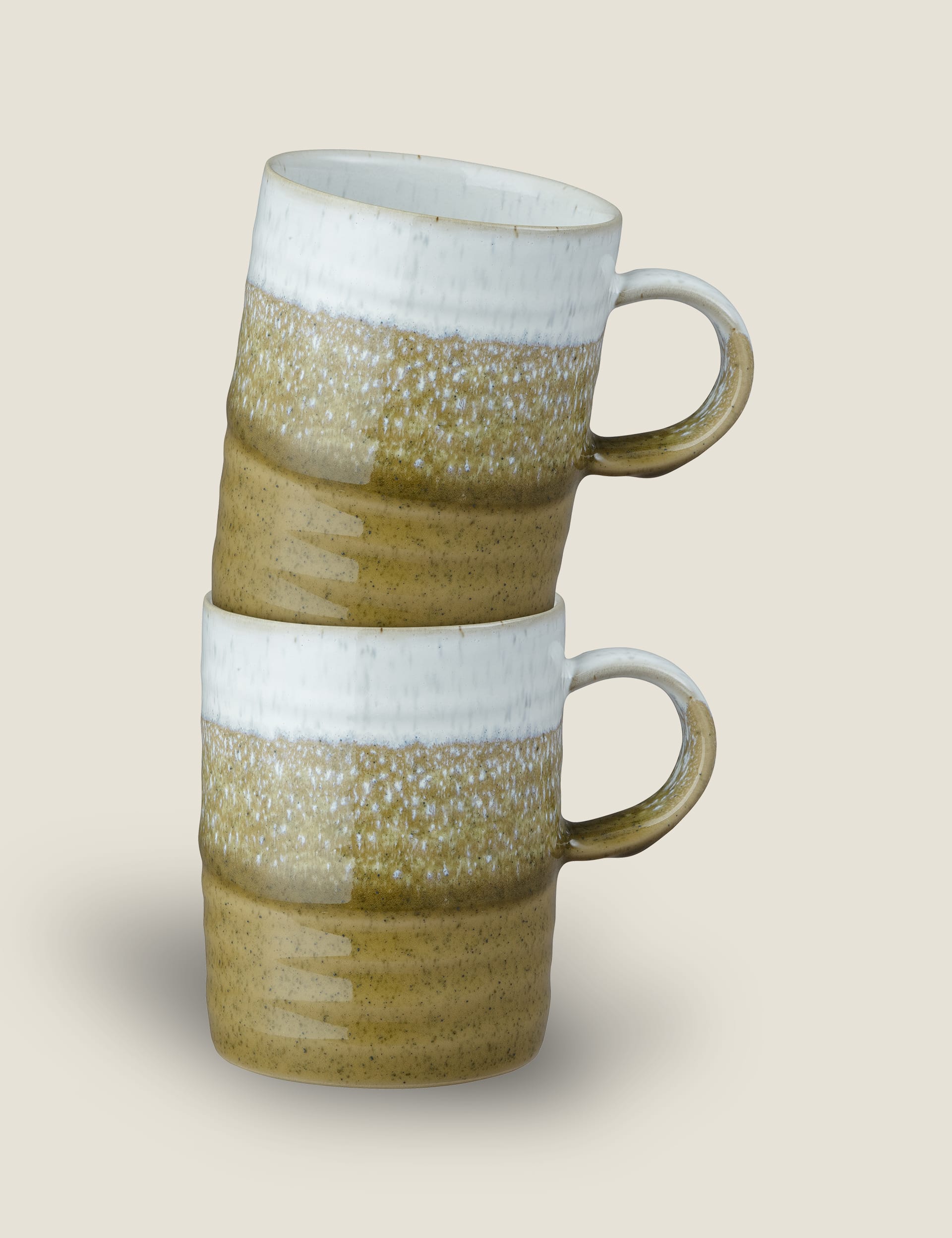 Denby Set of 2 Kiln Accents Ochre Mugs, Ochre