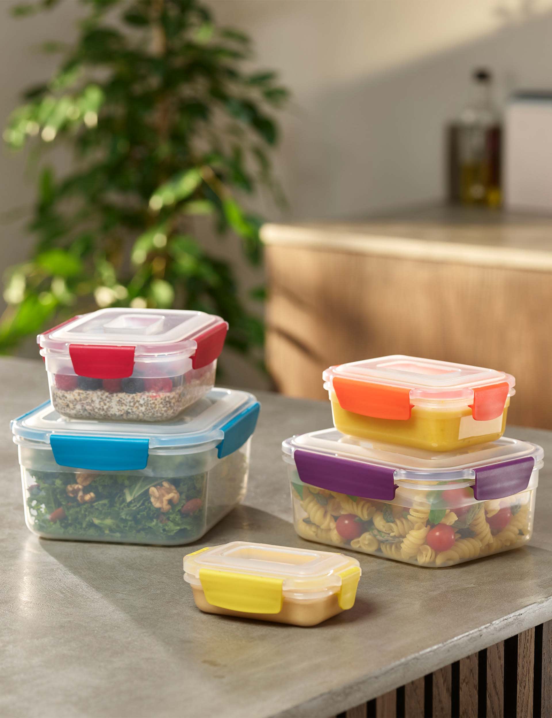 Joseph Joseph Set of 5 Nest Lock Storage Containers - Multi, Multi