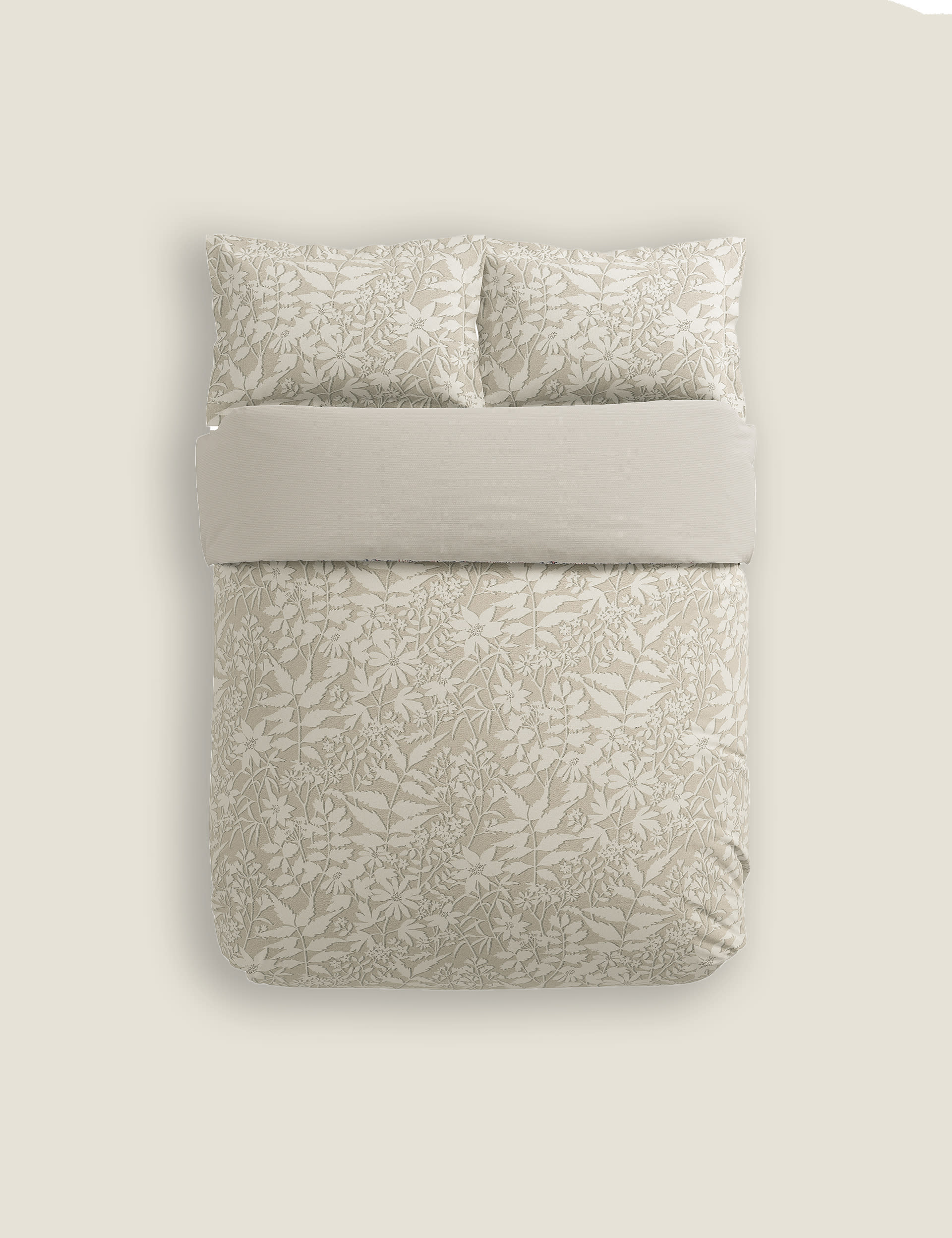 Bedeck Of Belfast Pure Cotton Atiya Bedding Set - SGL - Cream, Cream