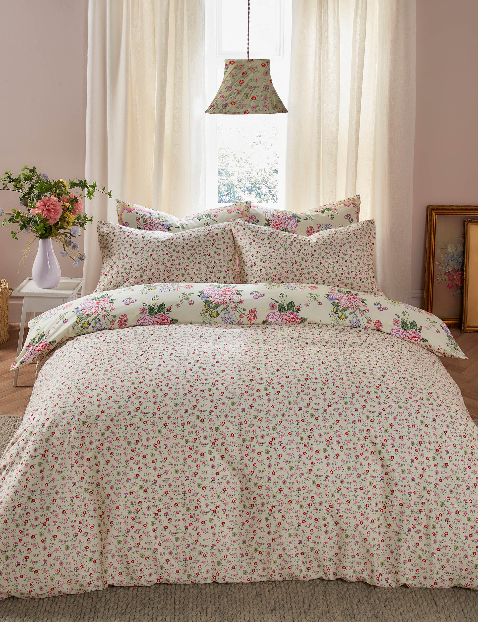 Cath Kidston Pure Cotton Floral Fields Bedding Set - SGL - Lemon, Lemon