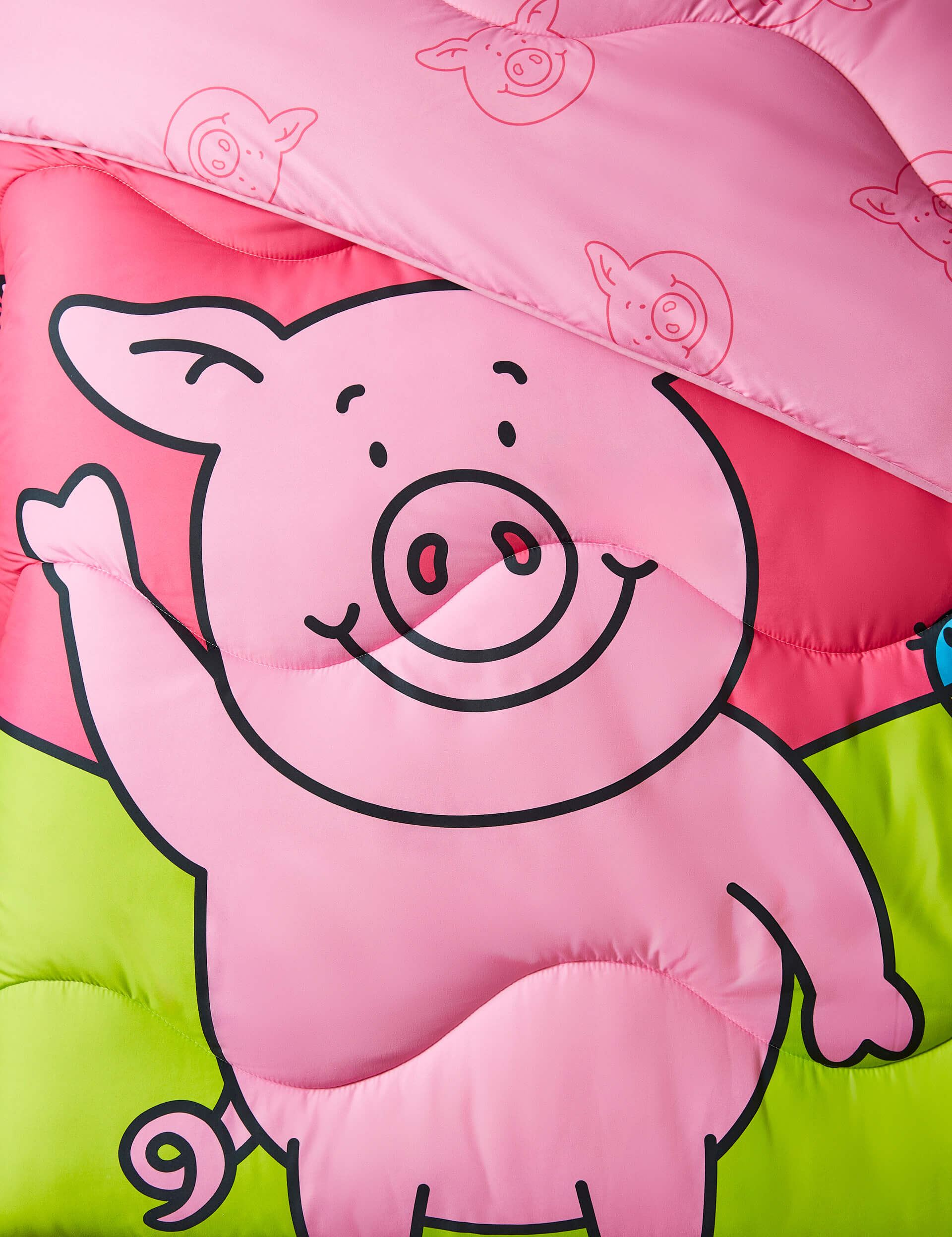 Night Lark Percy Pig 10.5 Tog Coverless Duvet Set - SGL - Pink, Pink