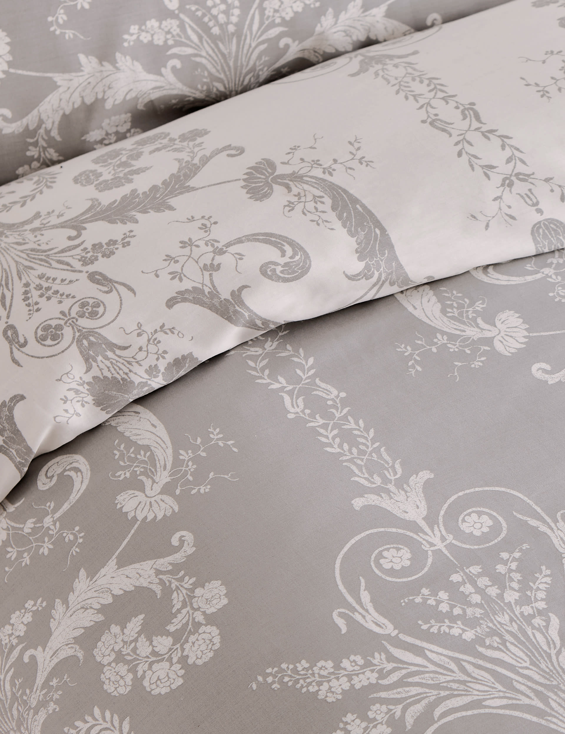 Laura Ashley Pure Cotton Sateen Josette Bedding Set - DBL - Dove, Duck Egg,Dove