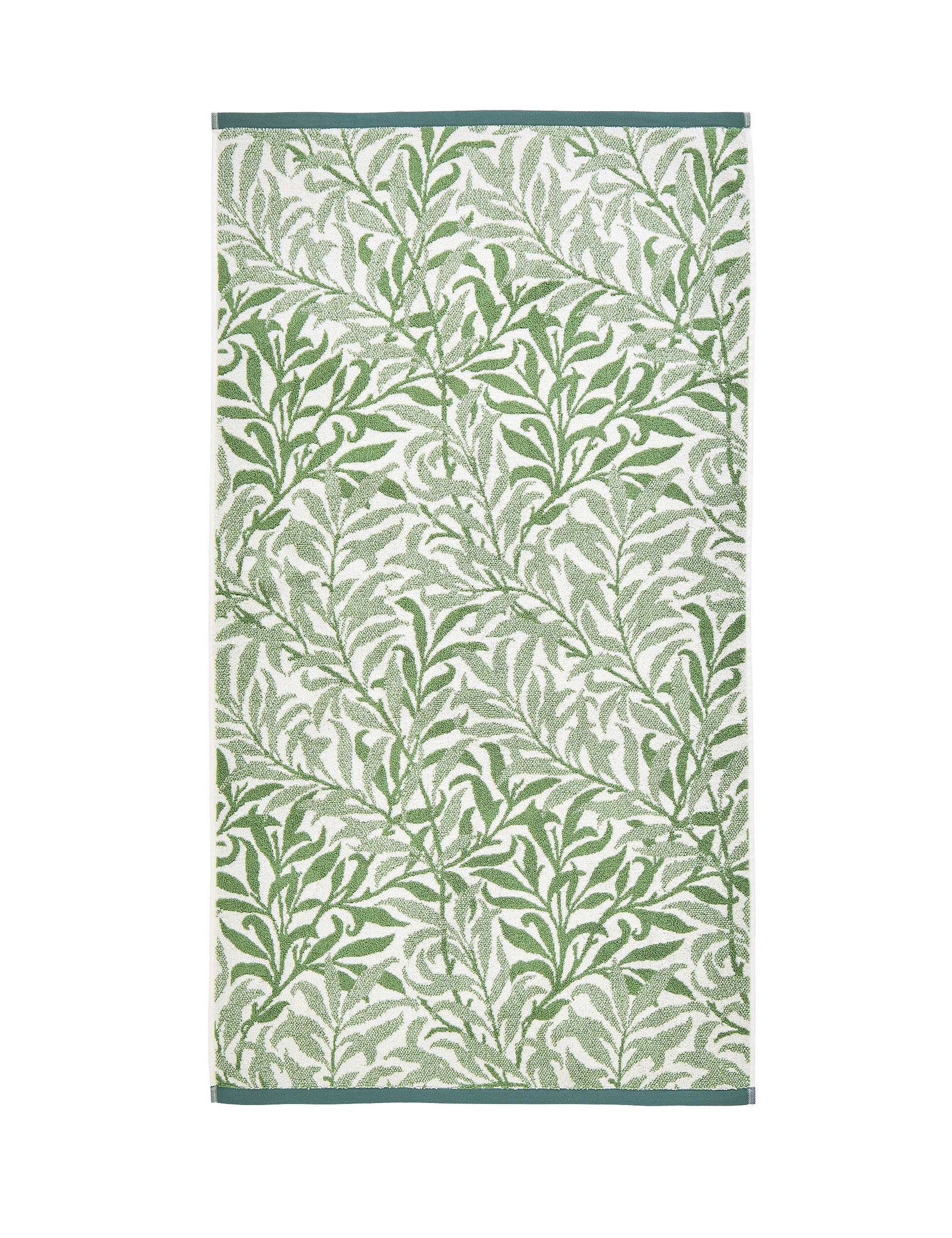 William Morris At Home Pure Cotton Willow Bough Towel - EXL - Green Mix, Green Mix