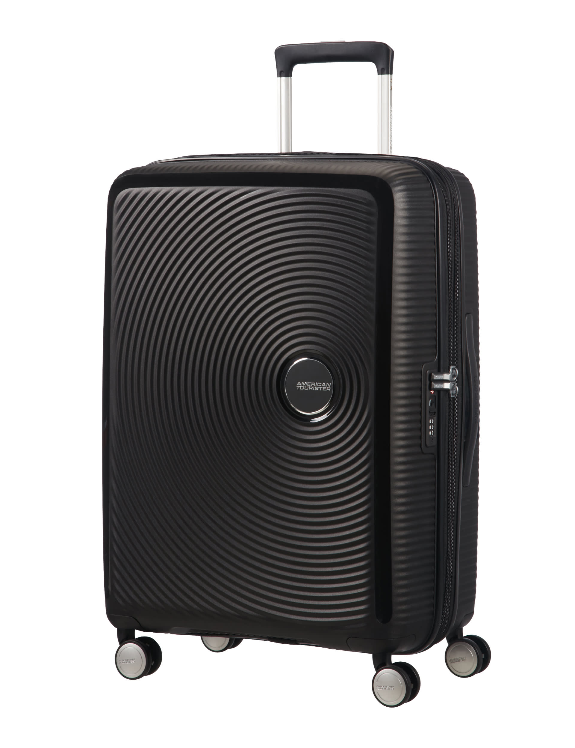 American Tourister Soundbox 4 Wheel Hard Shell Medium Suitcase - Black, Black