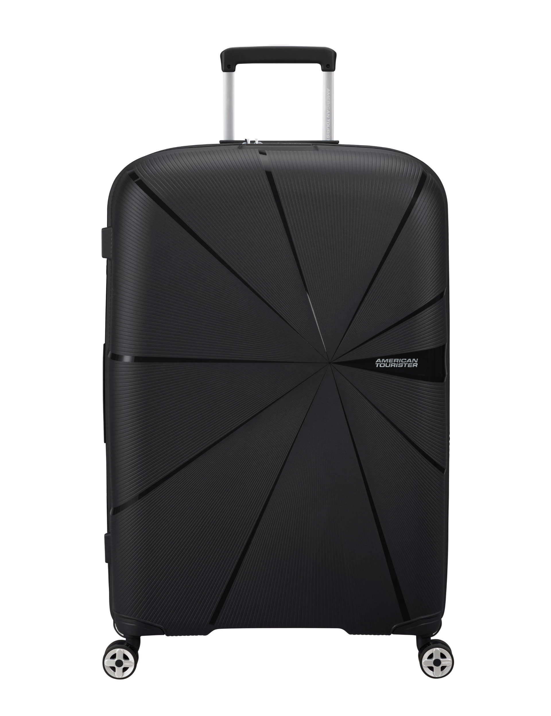 American Tourister Starvibe 4 Wheel Hard Shell Large Suitcase - Black, Navy,Pink,Black