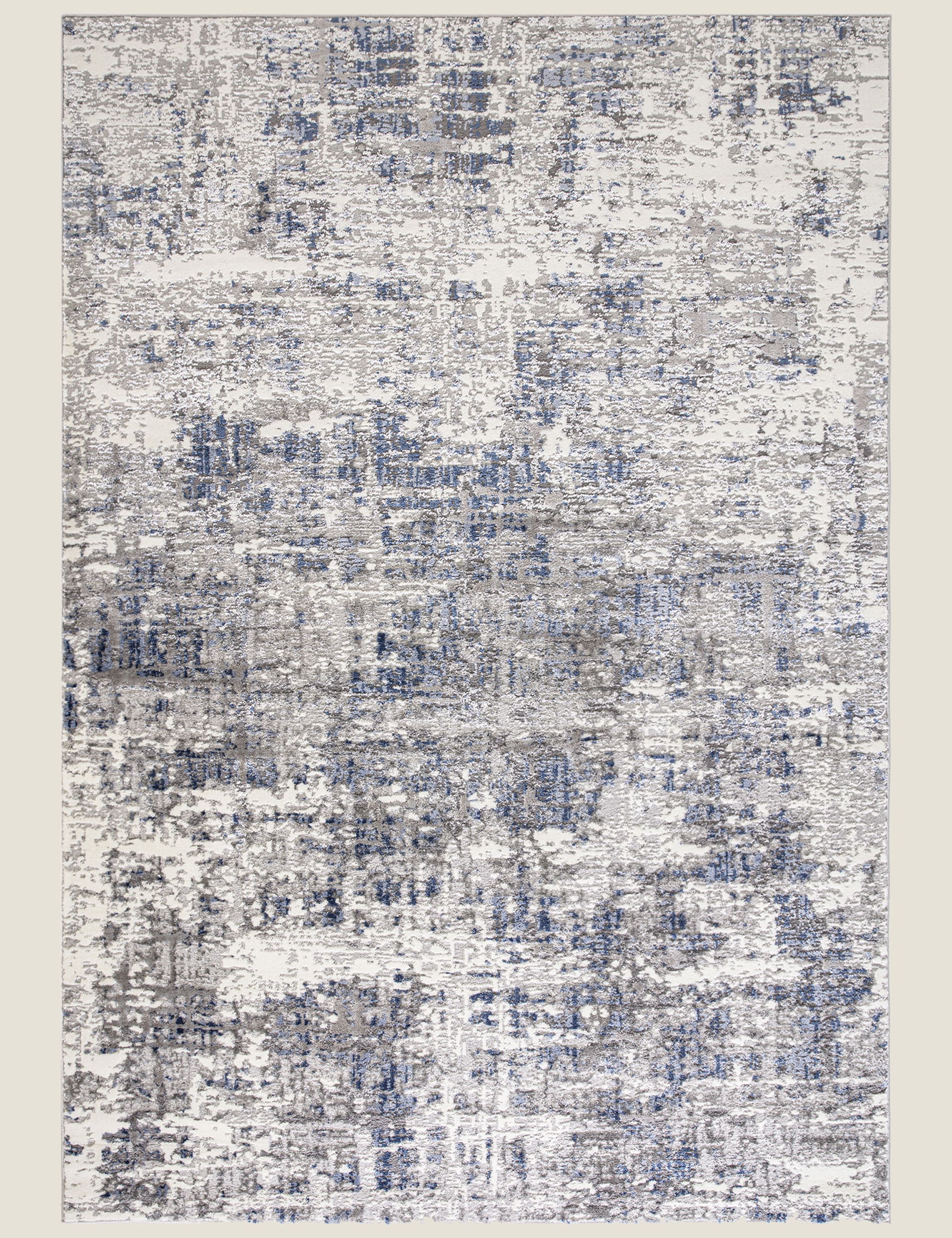 Asiatic Orion Abstract Metallic Rug - MED - Blue, Blue