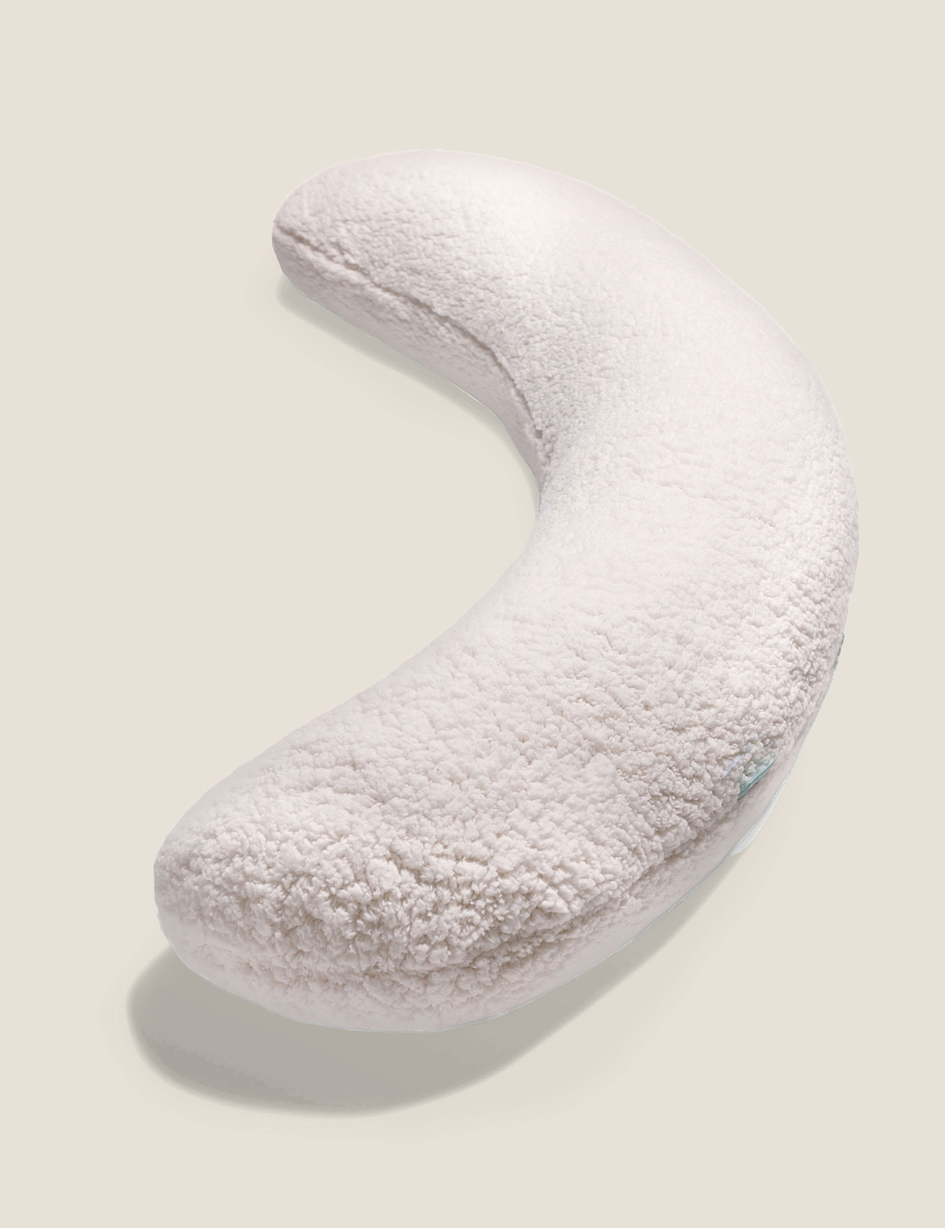 Kally Sleep Cream Sherpa Fleece Body Pillow, Cream