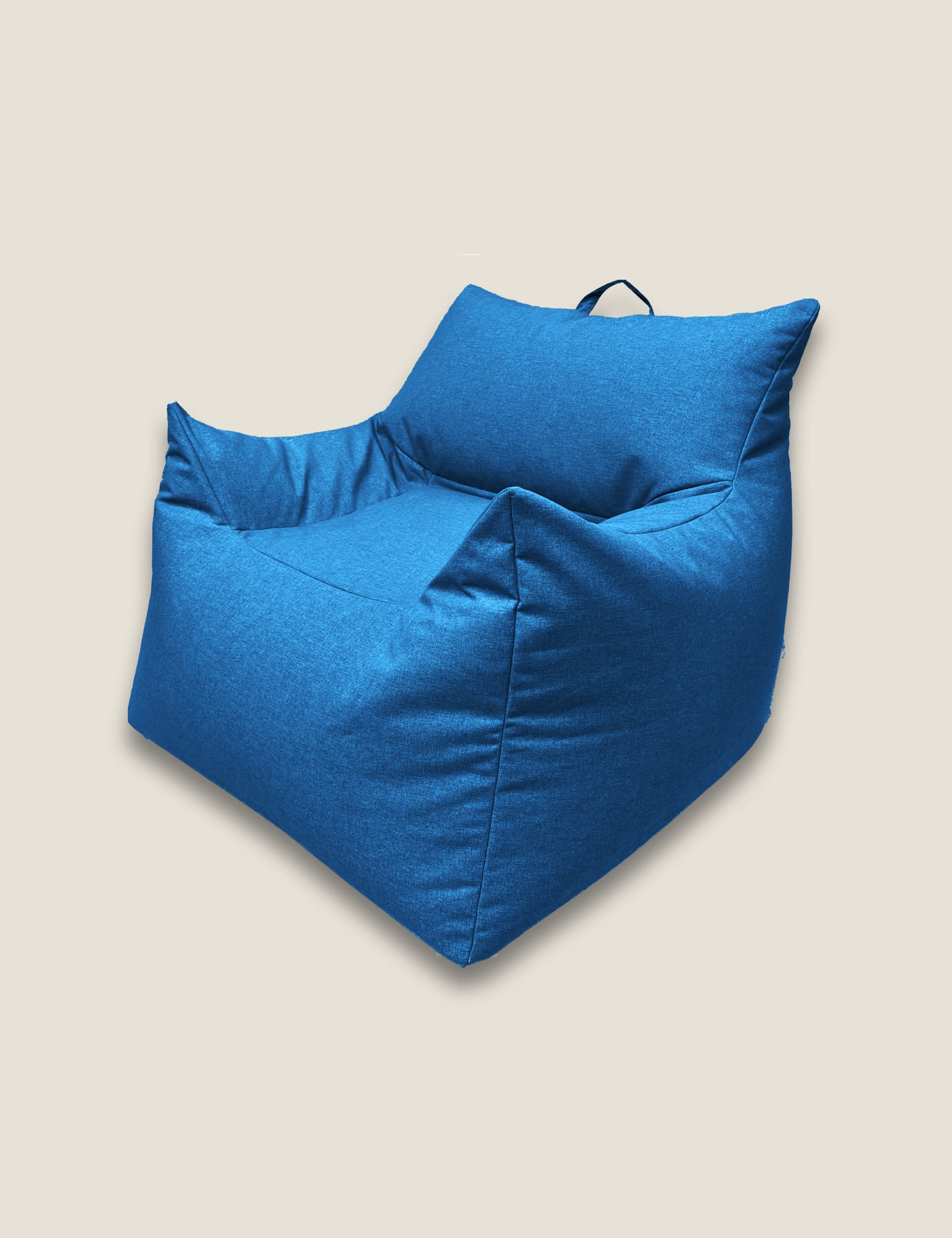 Kaikoo Brushed Chair Beanbag - Dark Blue, Dark Blue