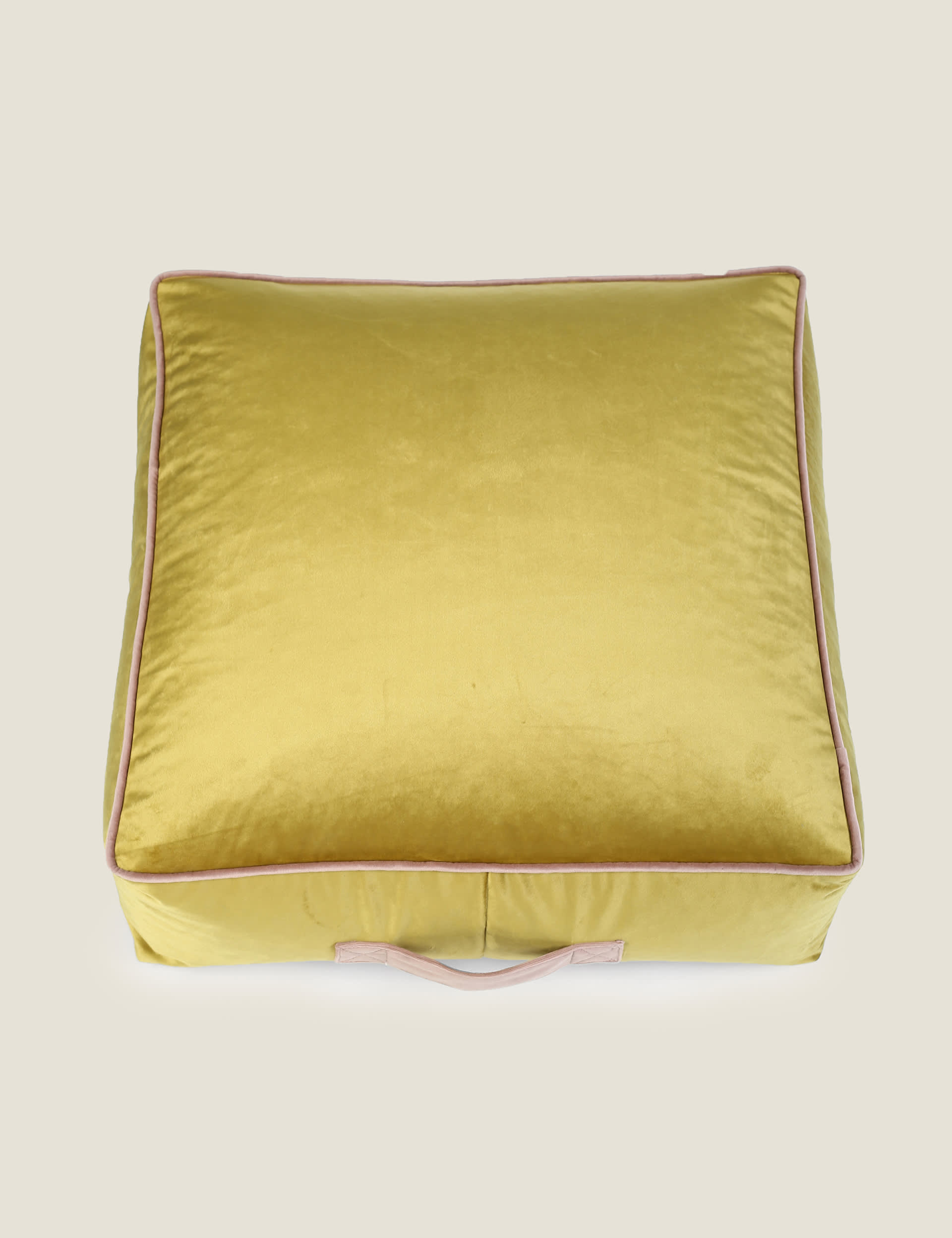 Kaikoo Velvet Pouffe - Gold, Gold