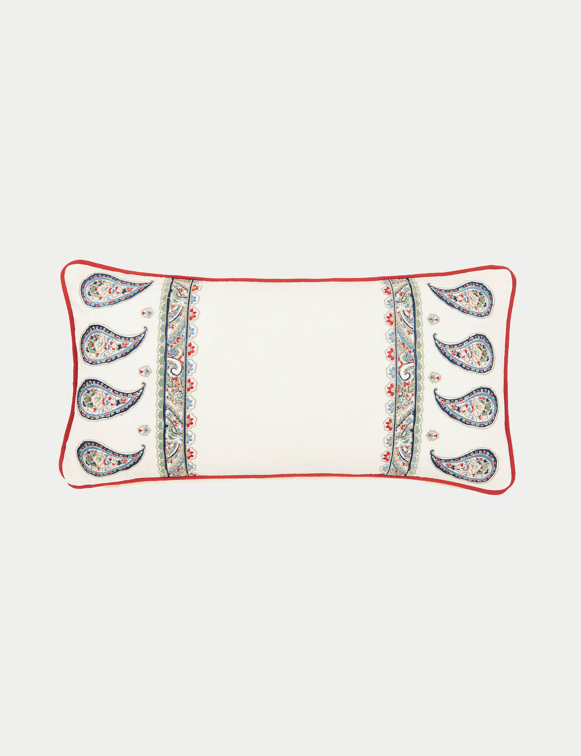 Joules Pure Cotton Tapestry Paisley Cushion - Multi, Multi