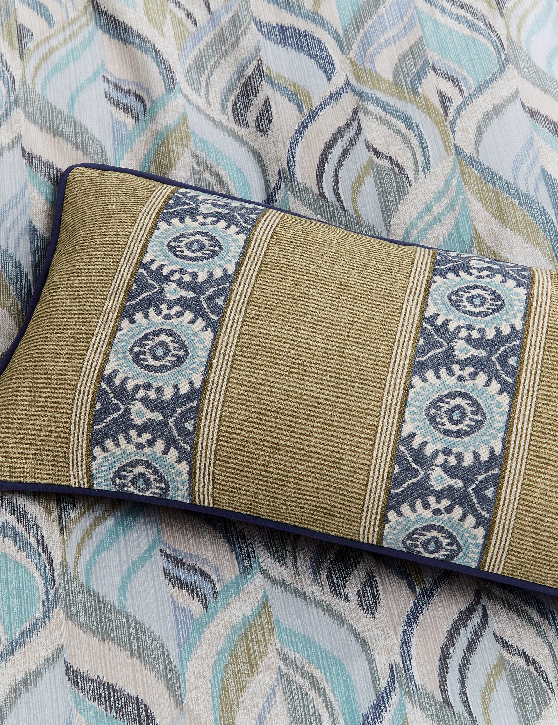 Bedeck Of Belfast Rayanne Cushion - Teal Mix, Teal Mix