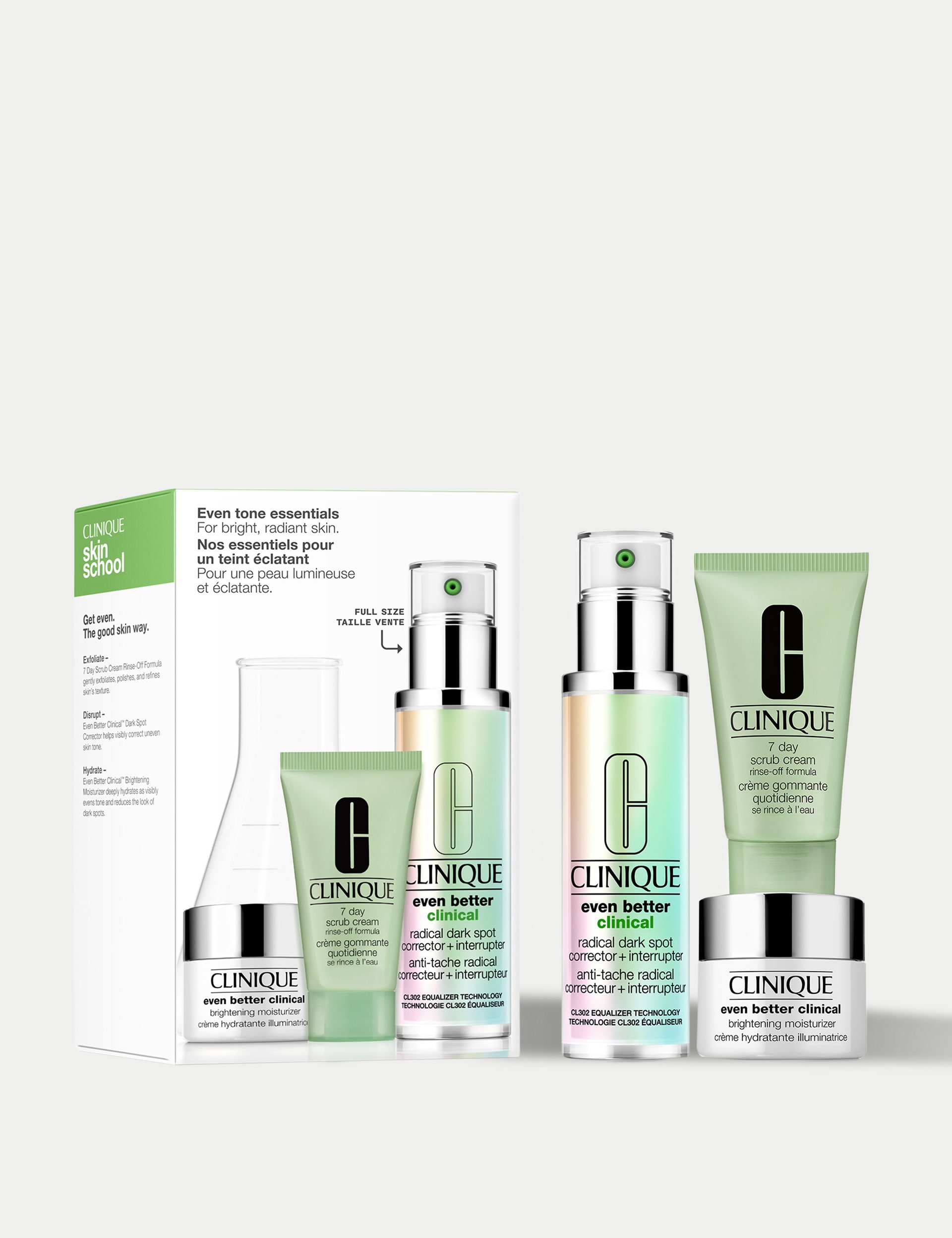 Clinique Women's Skin School Supplies: Even Tone Essentials Brightening Skincare Set