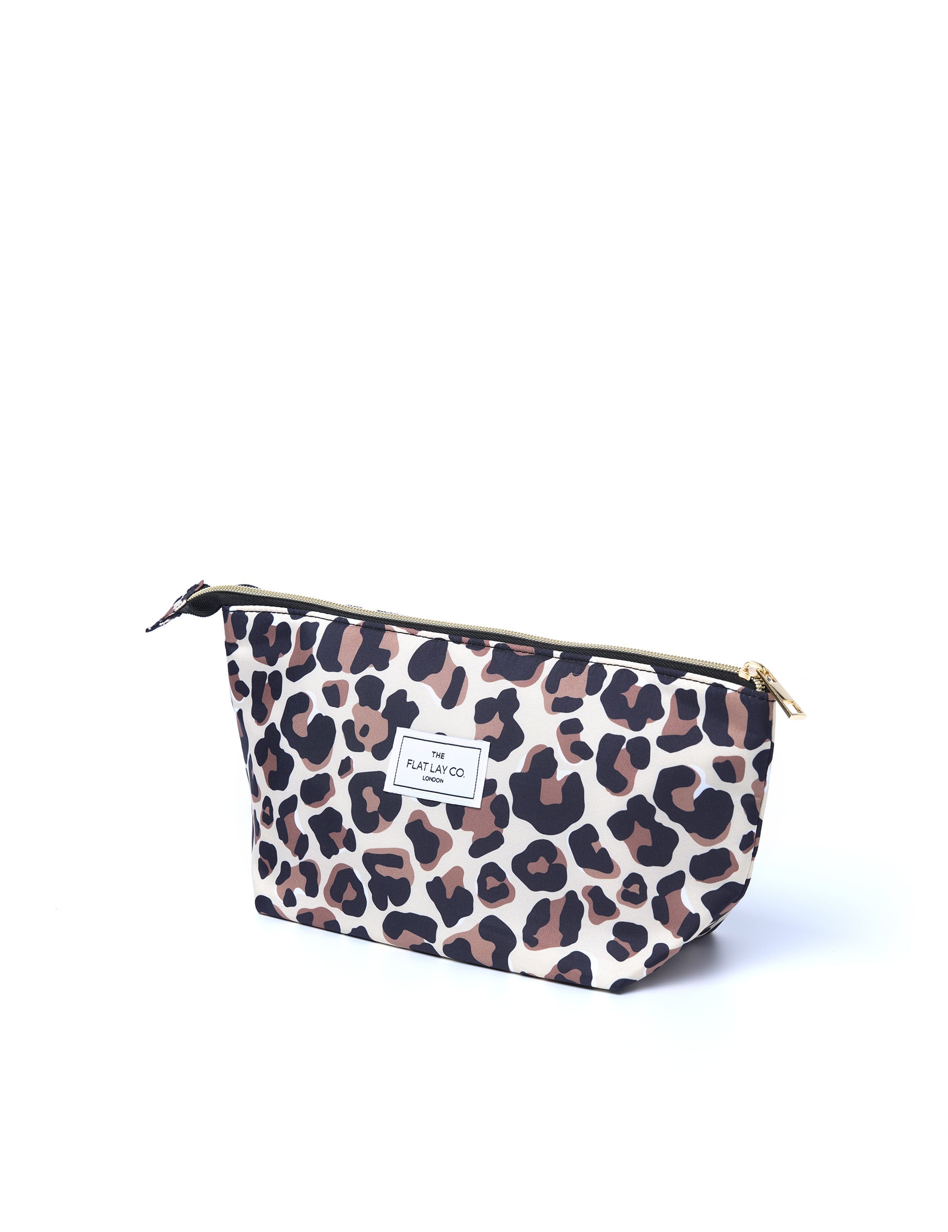 Flat Lay Co Women's Essential Makeup Pouch In Leopard Print