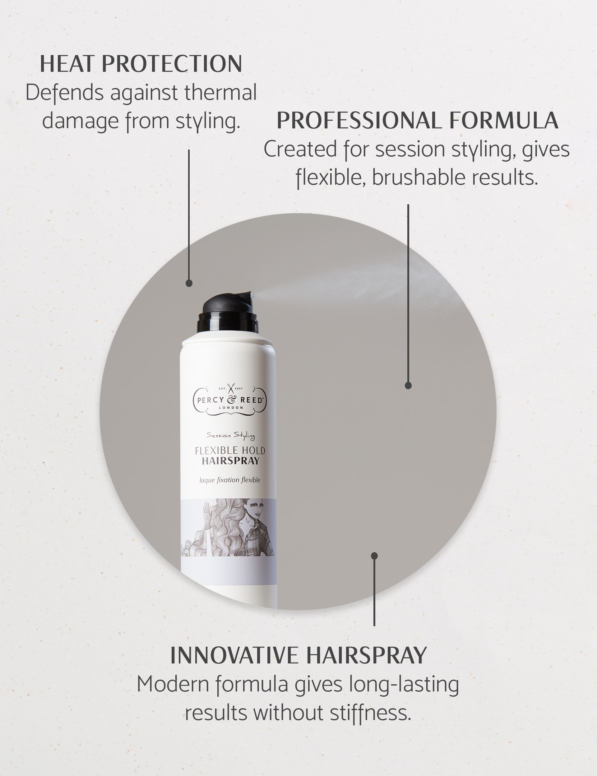 Percy & Reed Session Styling Flexible Hold Hairspray 250ml