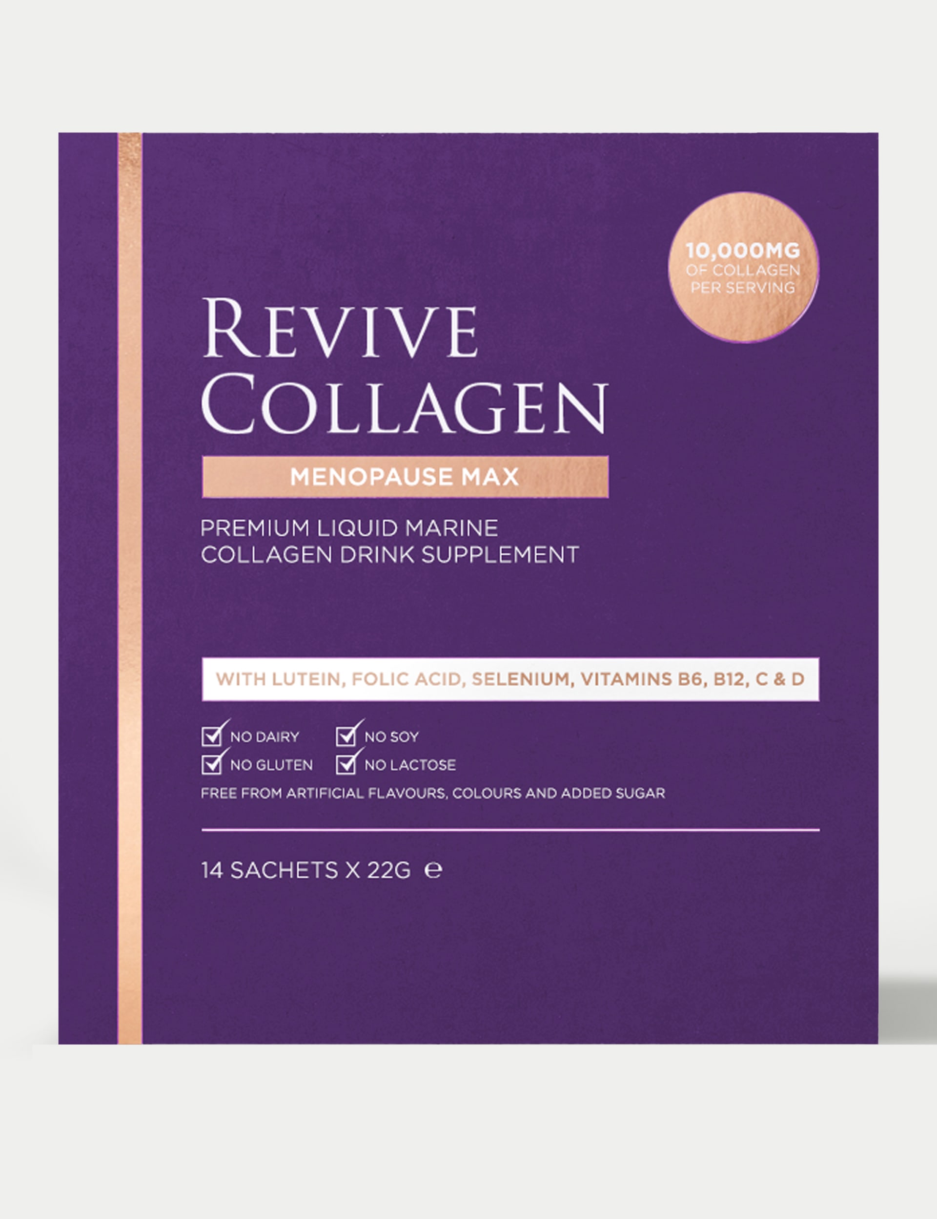 Revive Collagen Women's Menopause Max, 10,000mg Marine Collagen 14 Day Sachets