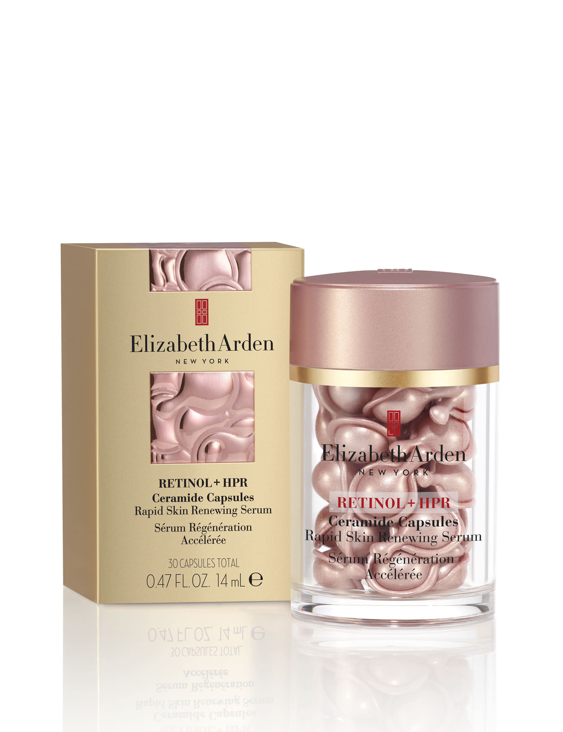 Elizabeth Arden RETINOL + HPR Ceramide Capsules Rapid Skin Renewing Serum, 30-Piece