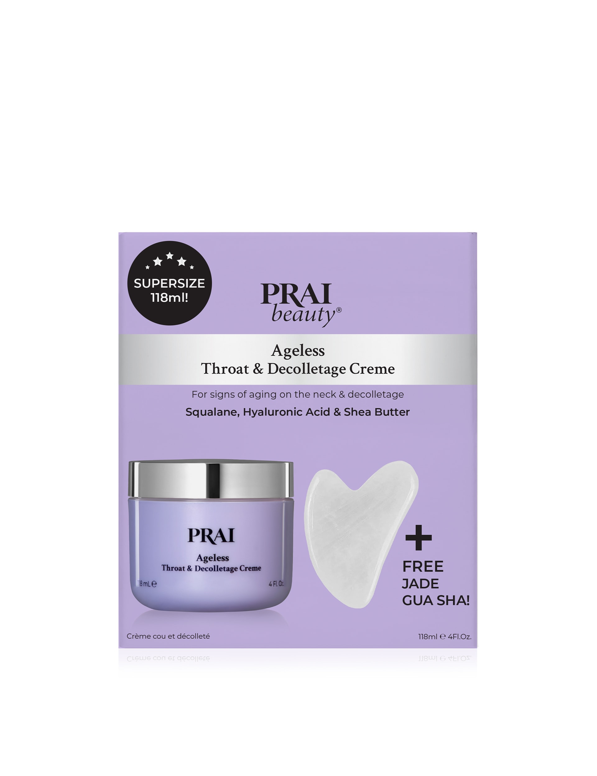 Prai Ageless Throat & Decolletage Crme 118ml with Gua Sha Tool