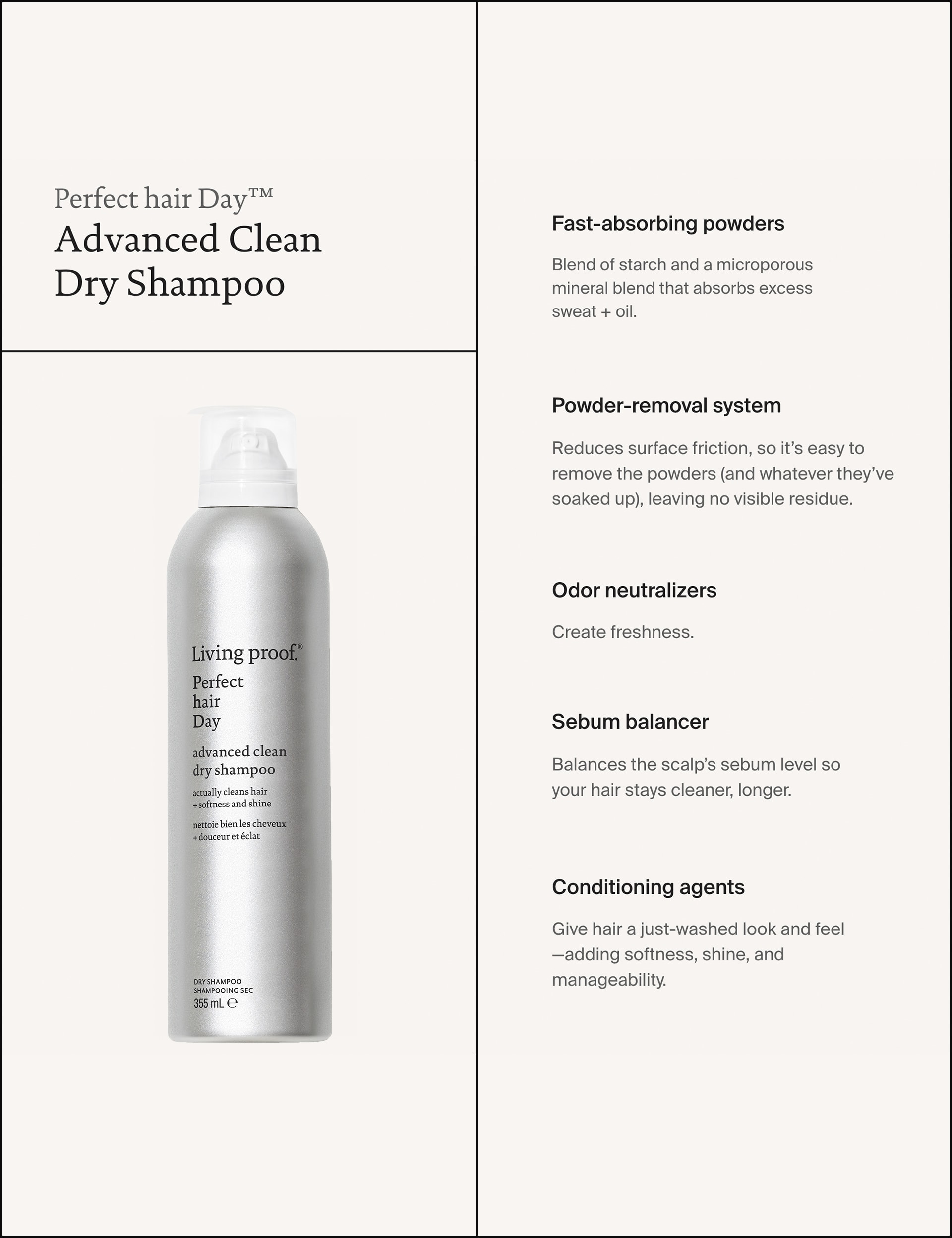 Living Proof. PhD Advanced Clean Dry Shampoo 355ml